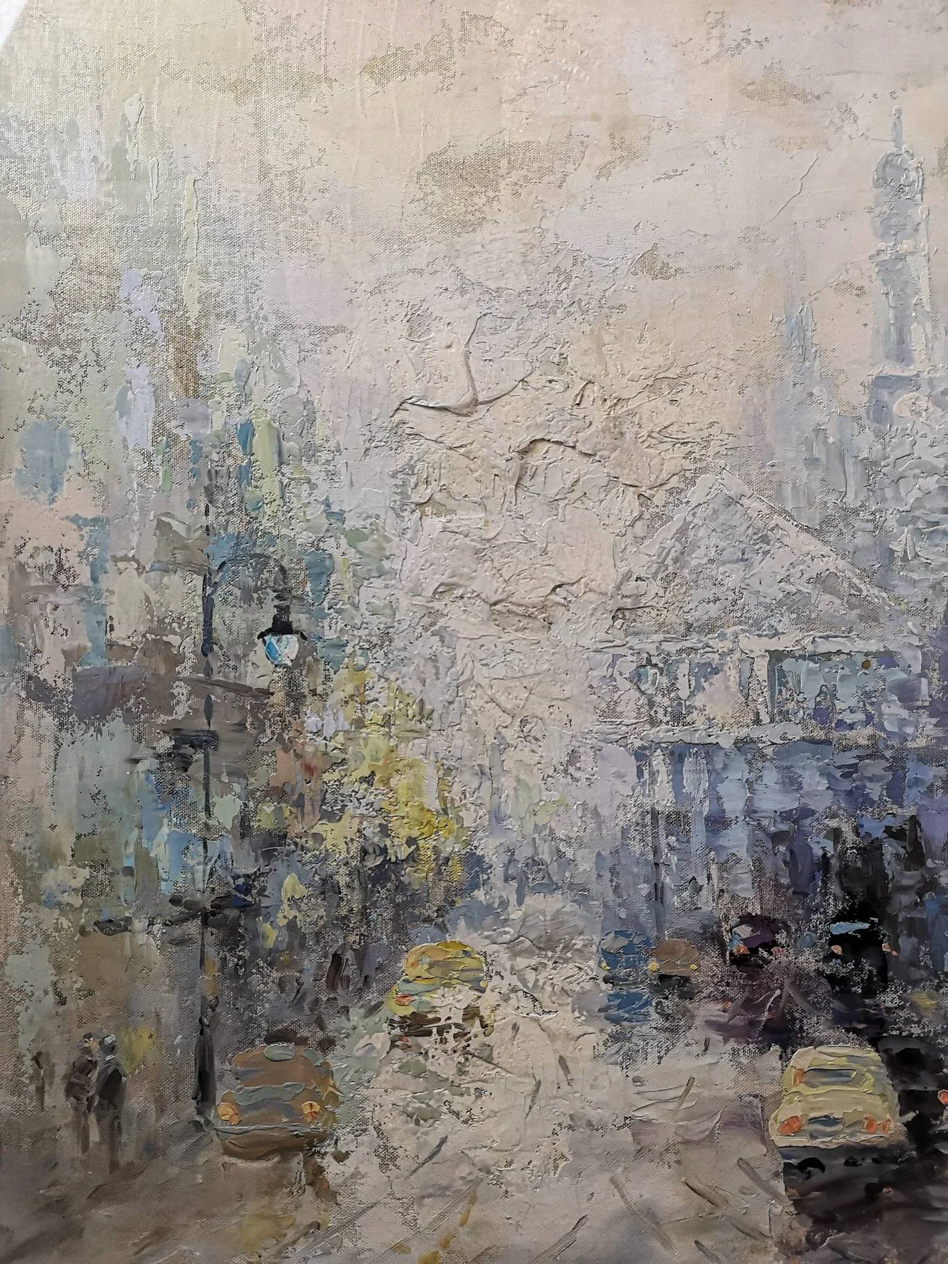 Framed Oil Painting On Canvas St Pauls London Signed T Hendricks Circa 1960s - Image 7