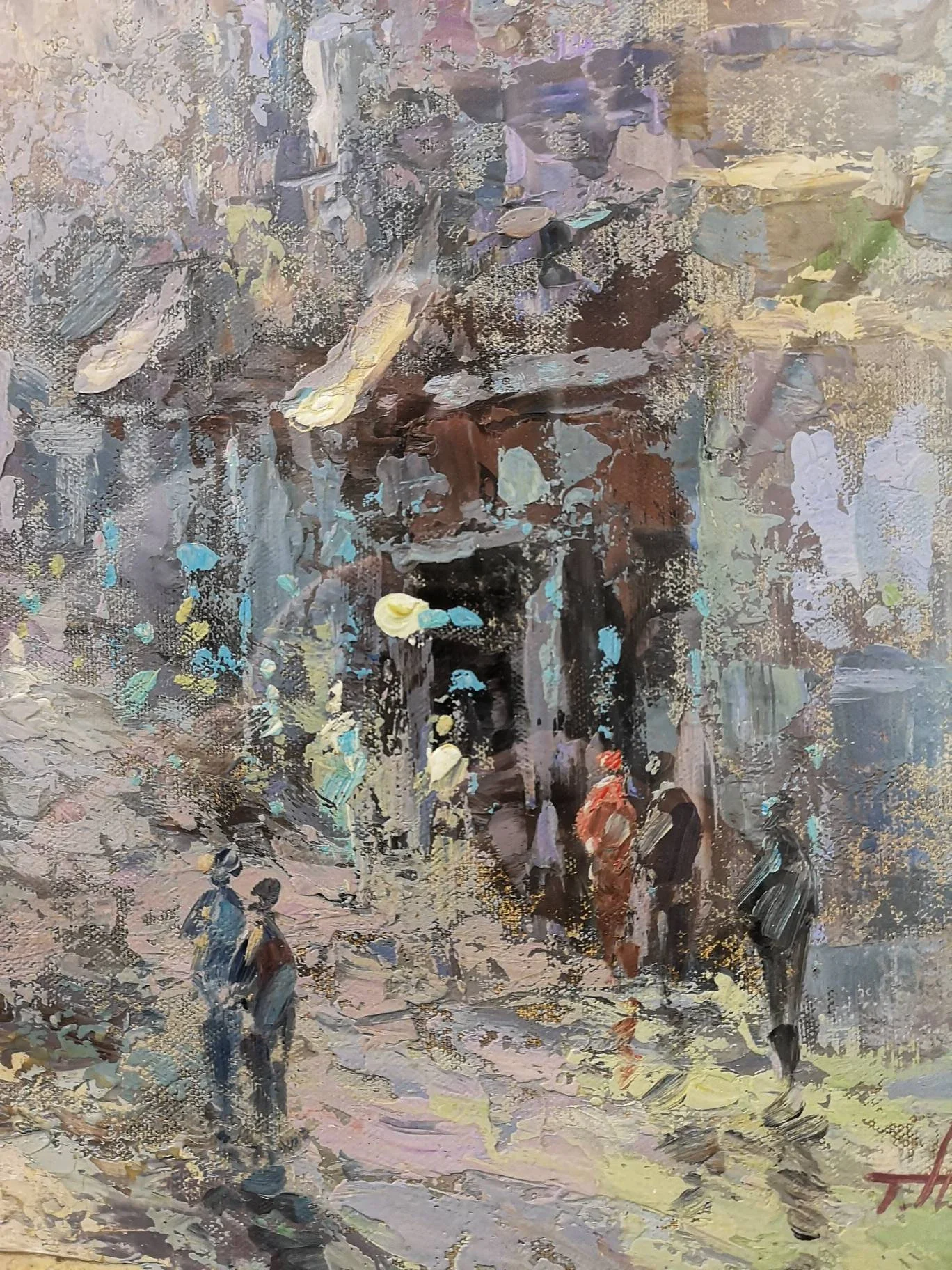 Framed Oil Painting On Canvas St Pauls London Signed T Hendricks Circa 1960s - Image 9