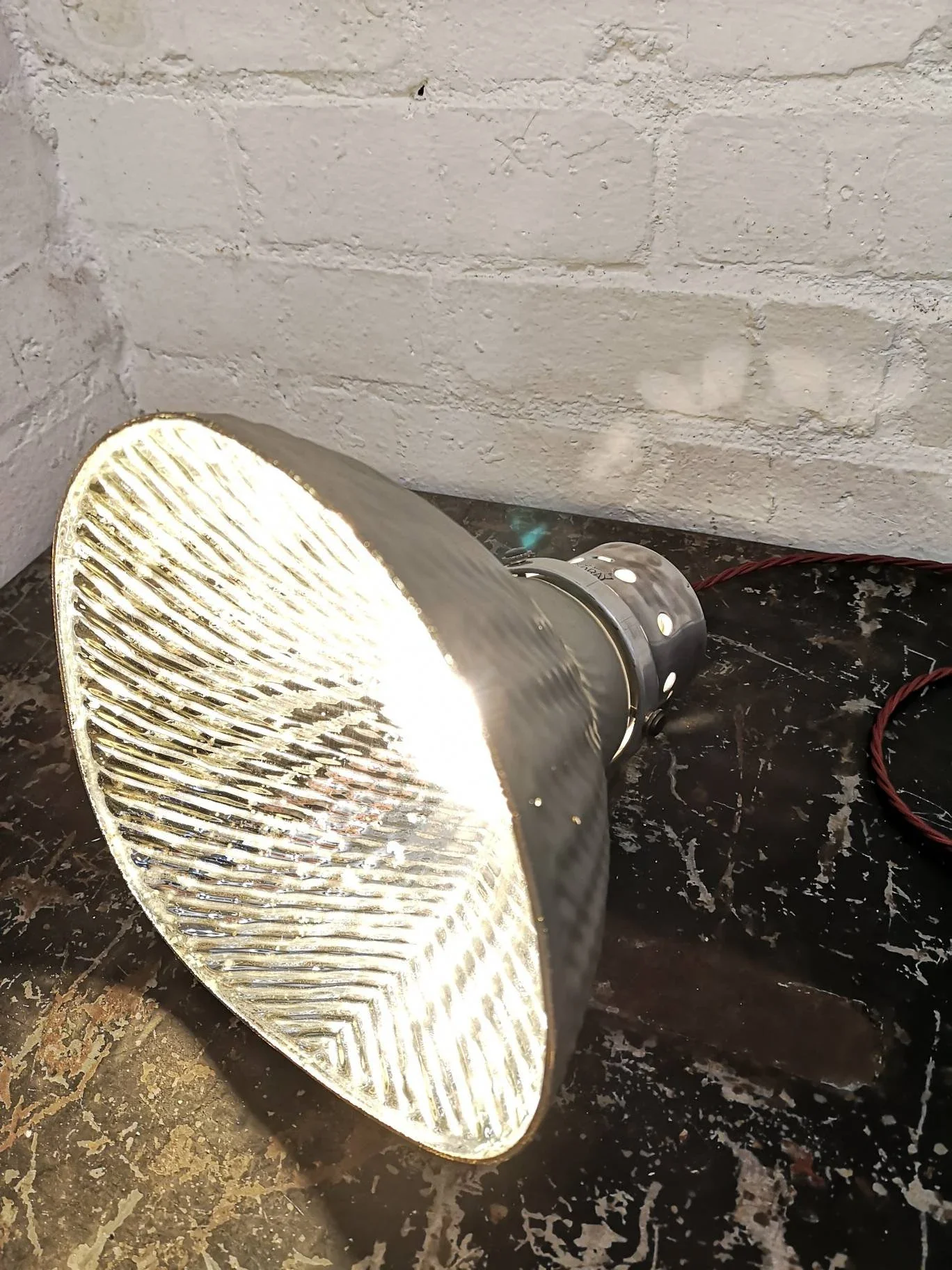 GECORAY Mercury Glass Pendant Light British 1930s - Image 10