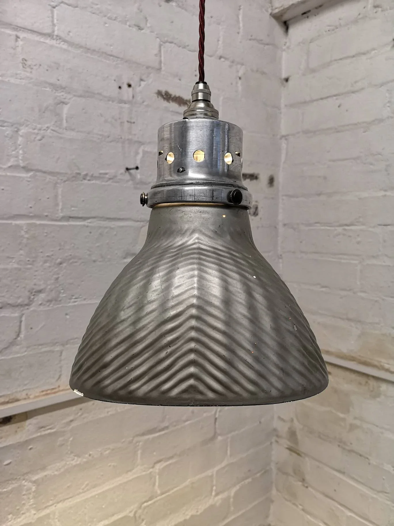 GECORAY Mercury Glass Pendant Light British 1930s - Image 2