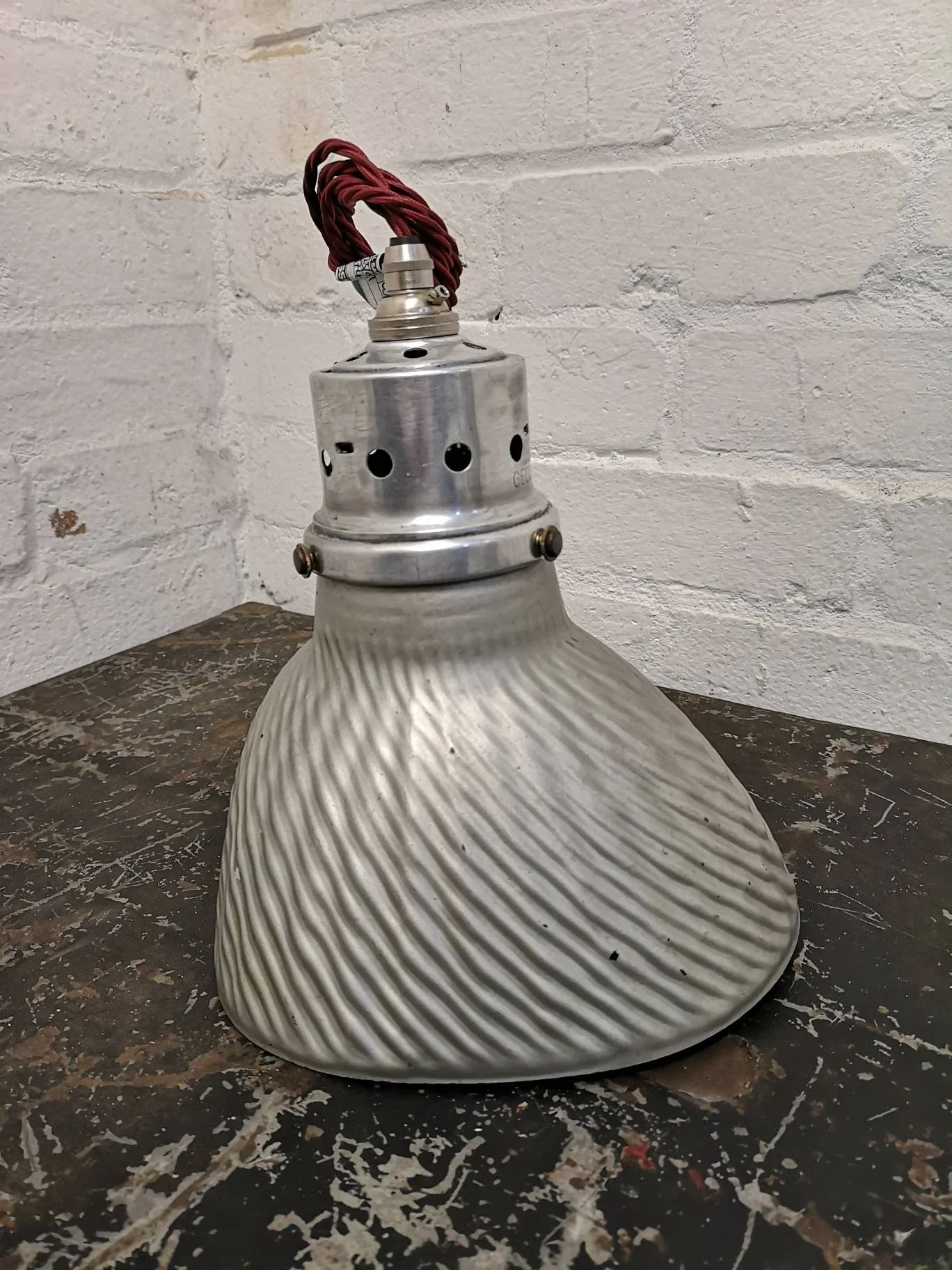 GECORAY Mercury Glass Pendant Light British 1930s - Image 6