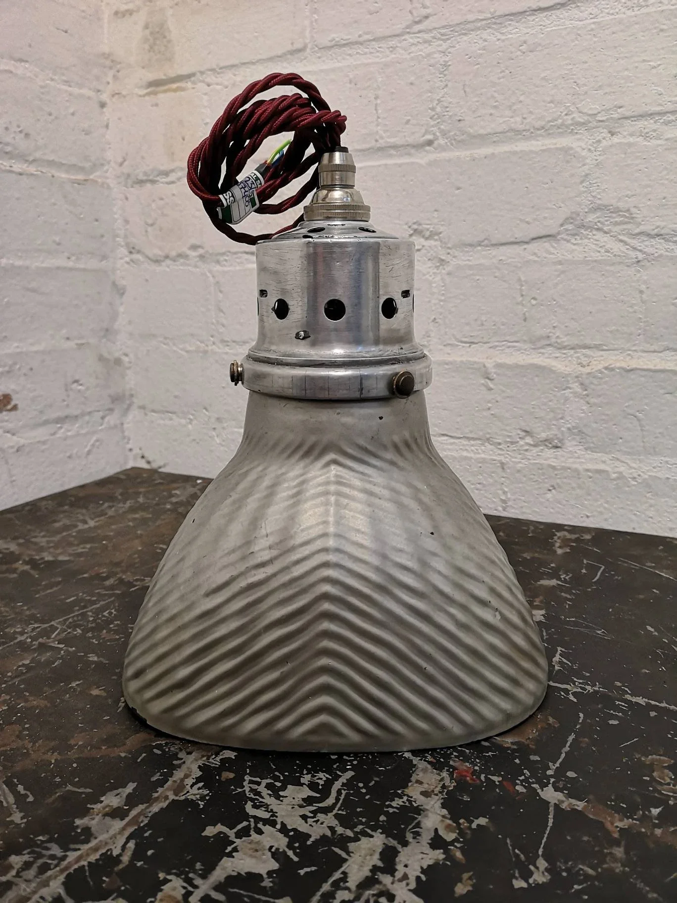 GECORAY Mercury Glass Pendant Light British 1930s - Image 8
