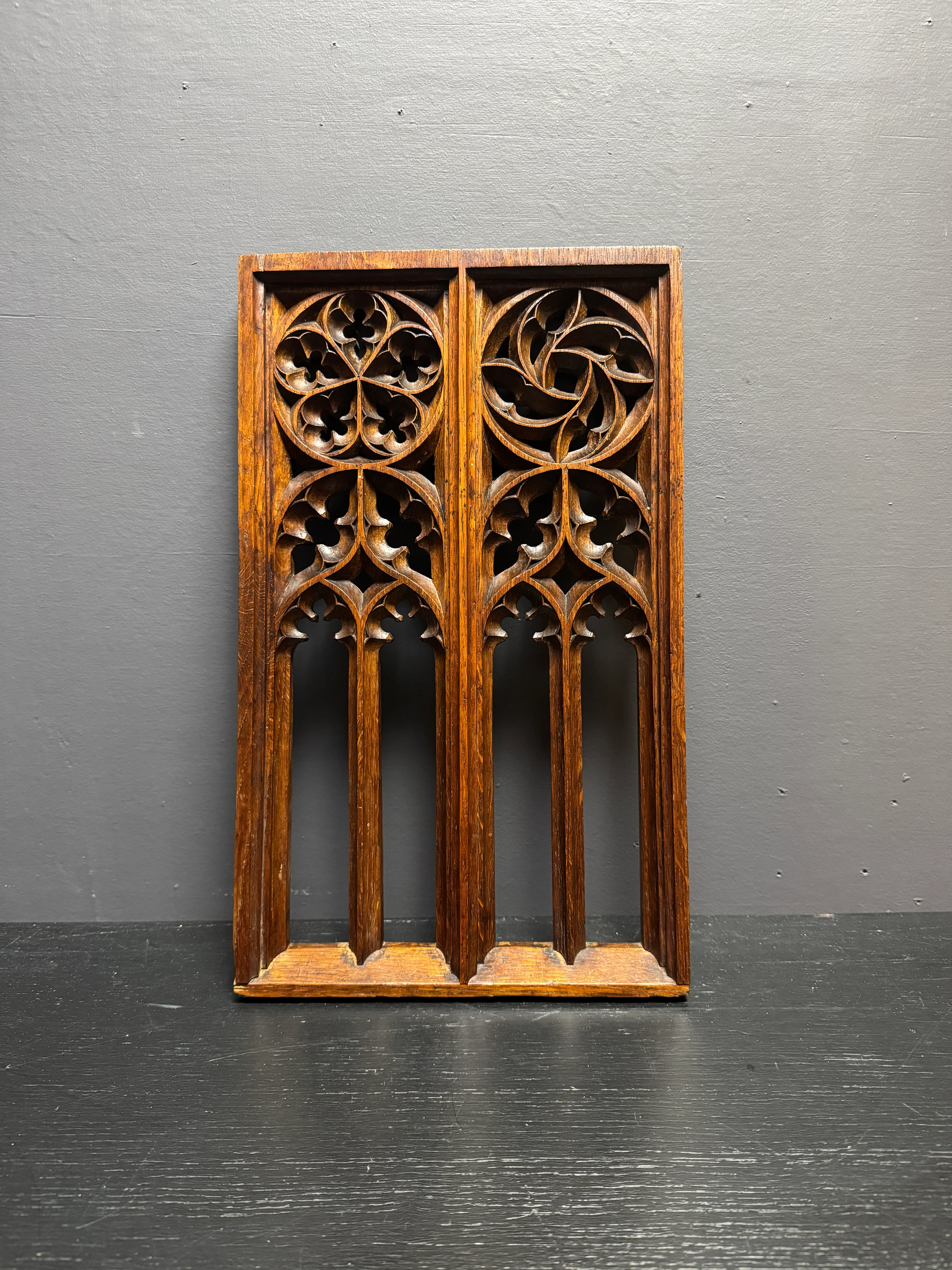 Late 1800s Gothic Revival Miniature Tracery Church Window Frame