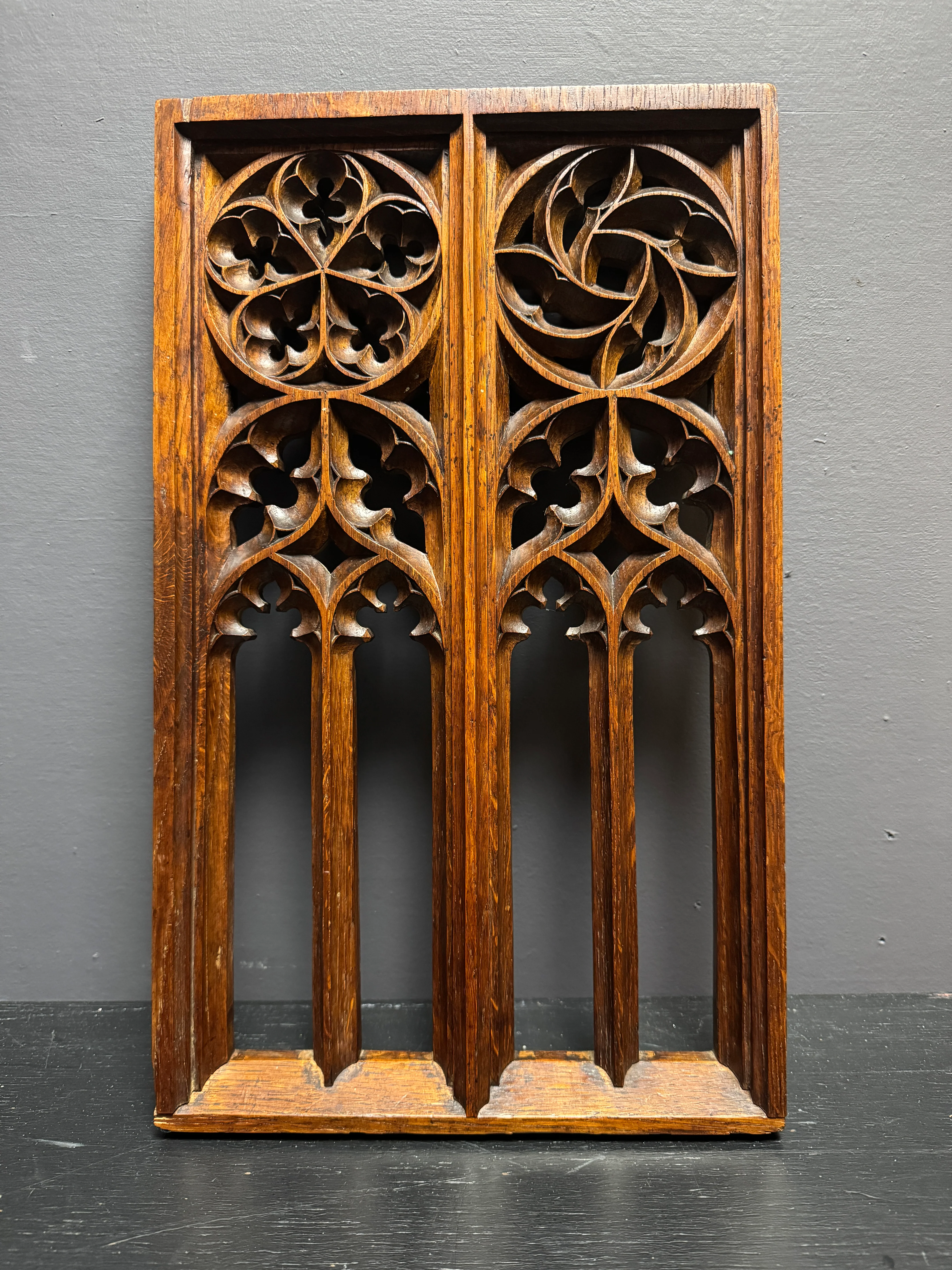 Late 1800s Gothic Revival Miniature Tracery Church Window Frame - Image 2