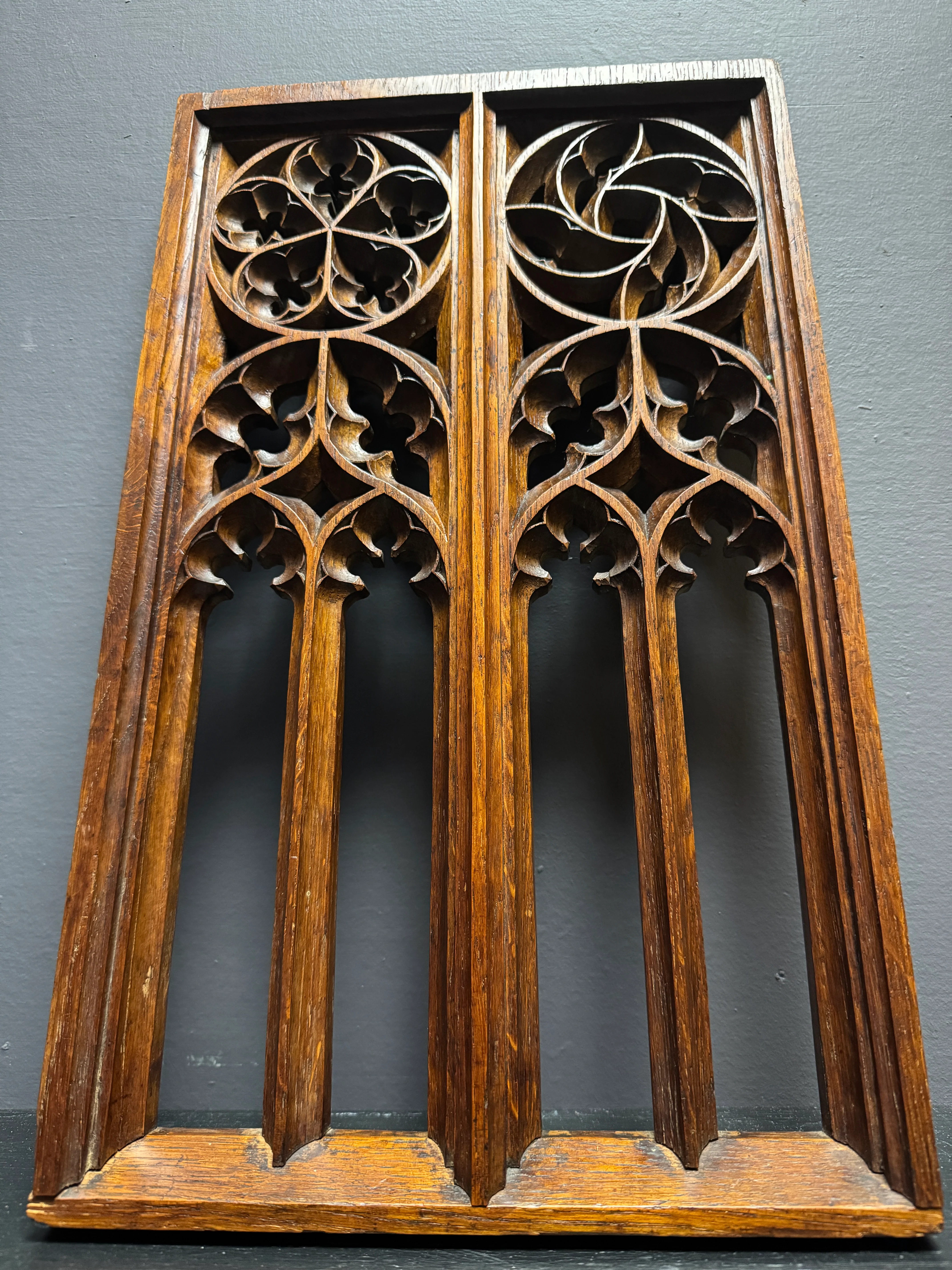 Late 1800s Gothic Revival Miniature Tracery Church Window Frame - Image 5