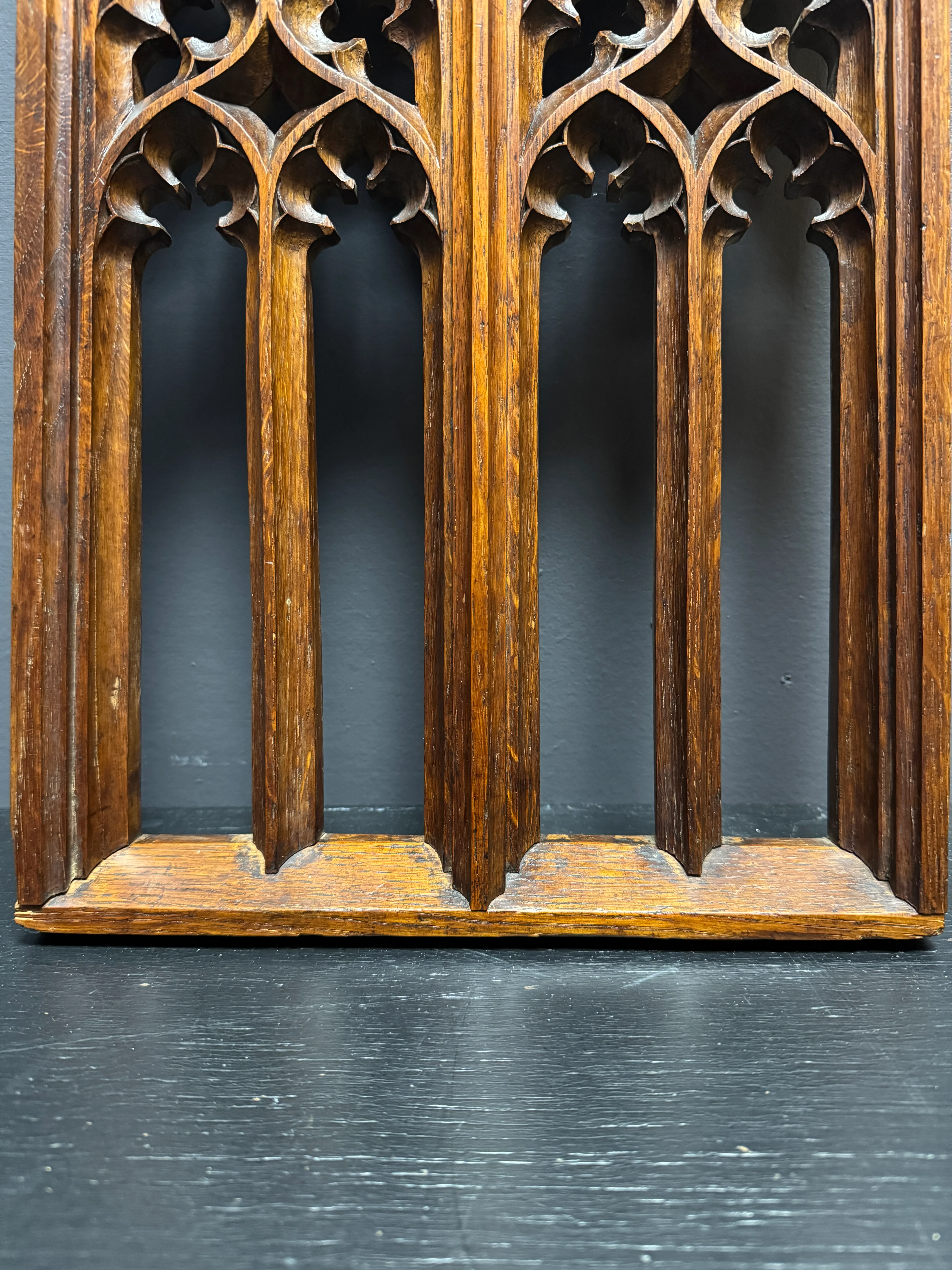 Late 1800s Gothic Revival Miniature Tracery Church Window Frame - Image 7