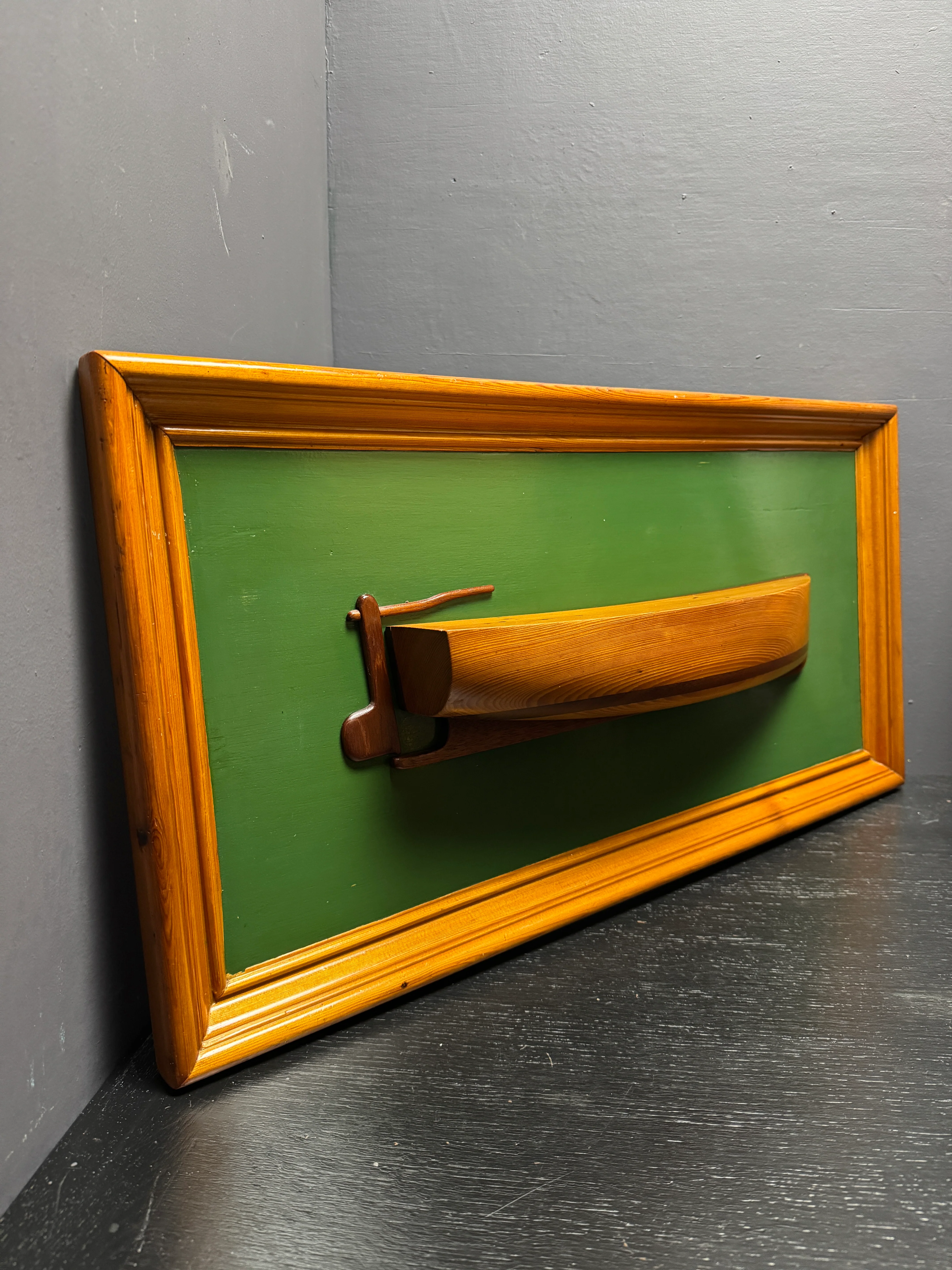 Hand Made Boat Makers Diorama Circa 1980s