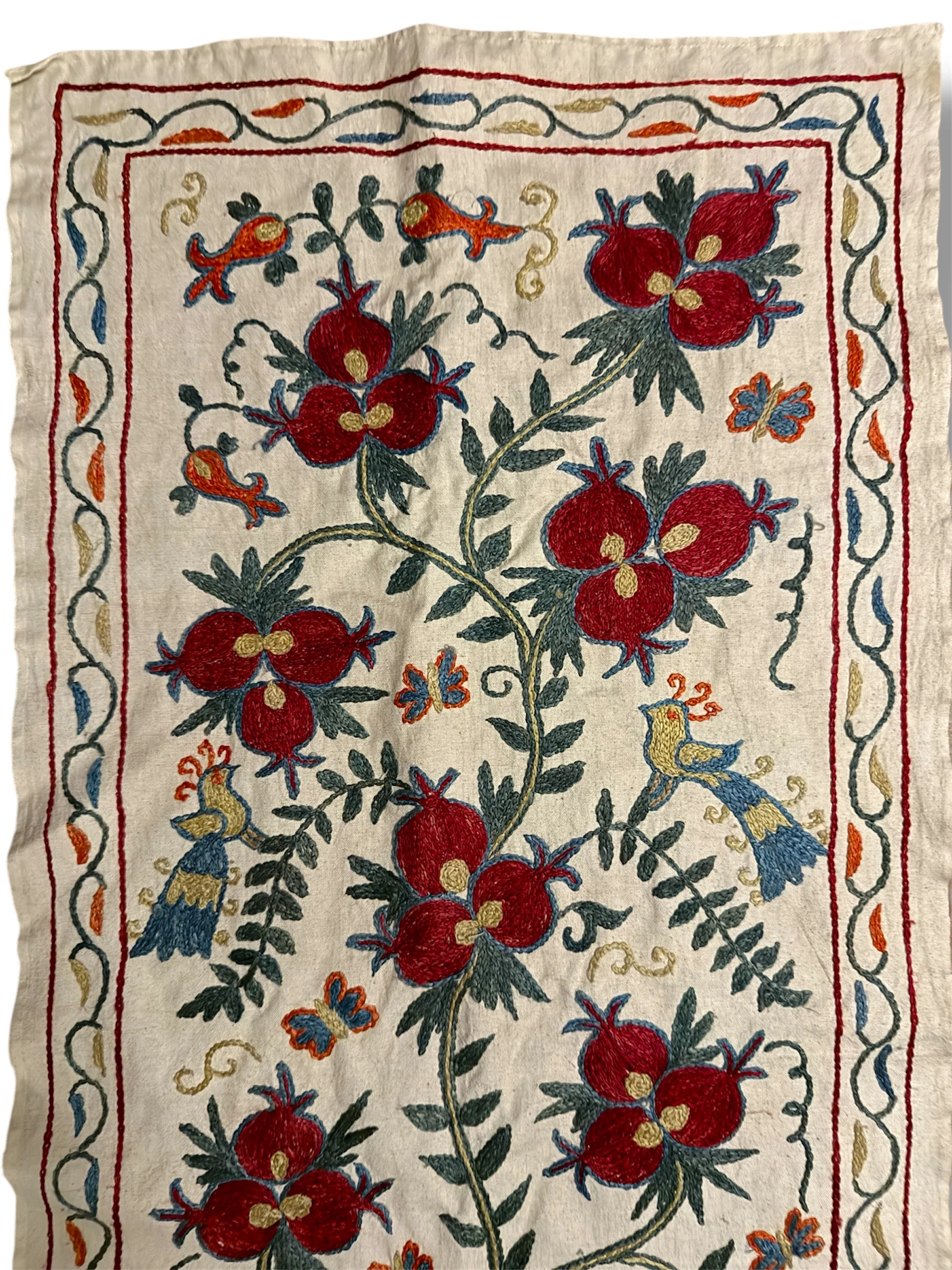 Hand Made Silk On Cotton Uzbek Bukhara Suzani. - Image 3