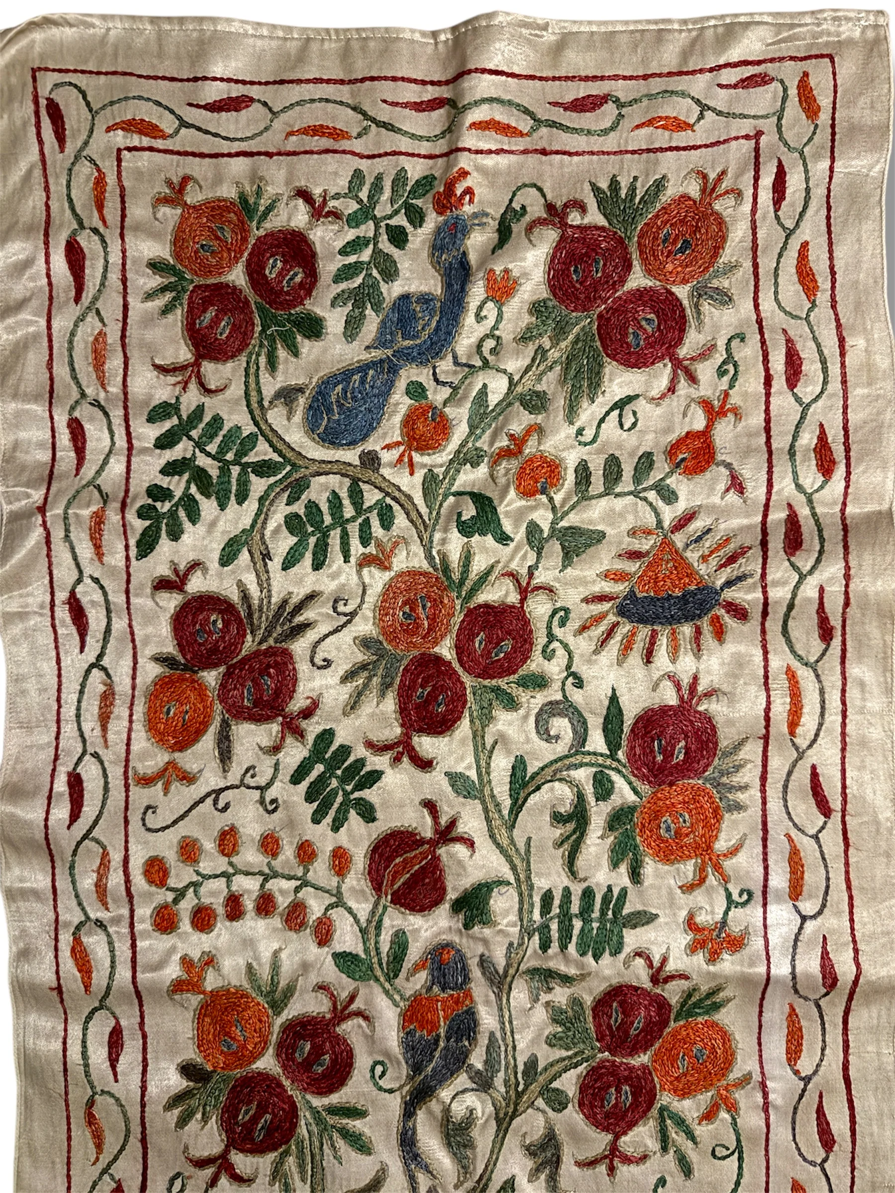 Hand Made Silk On Silk Uzbek Bukhara Suzani. - Image 3