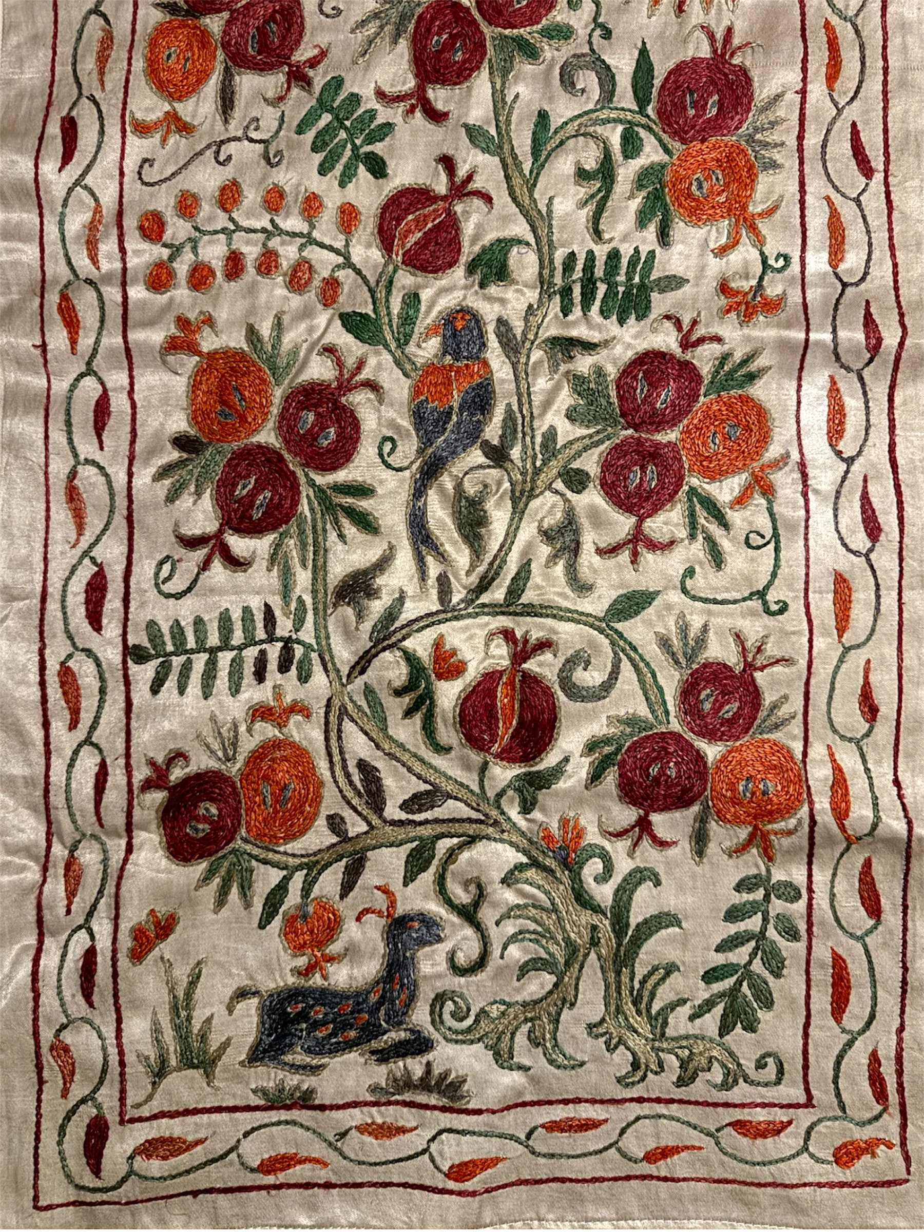 Hand Made Silk On Silk Uzbek Bukhara Suzani. - Image 4