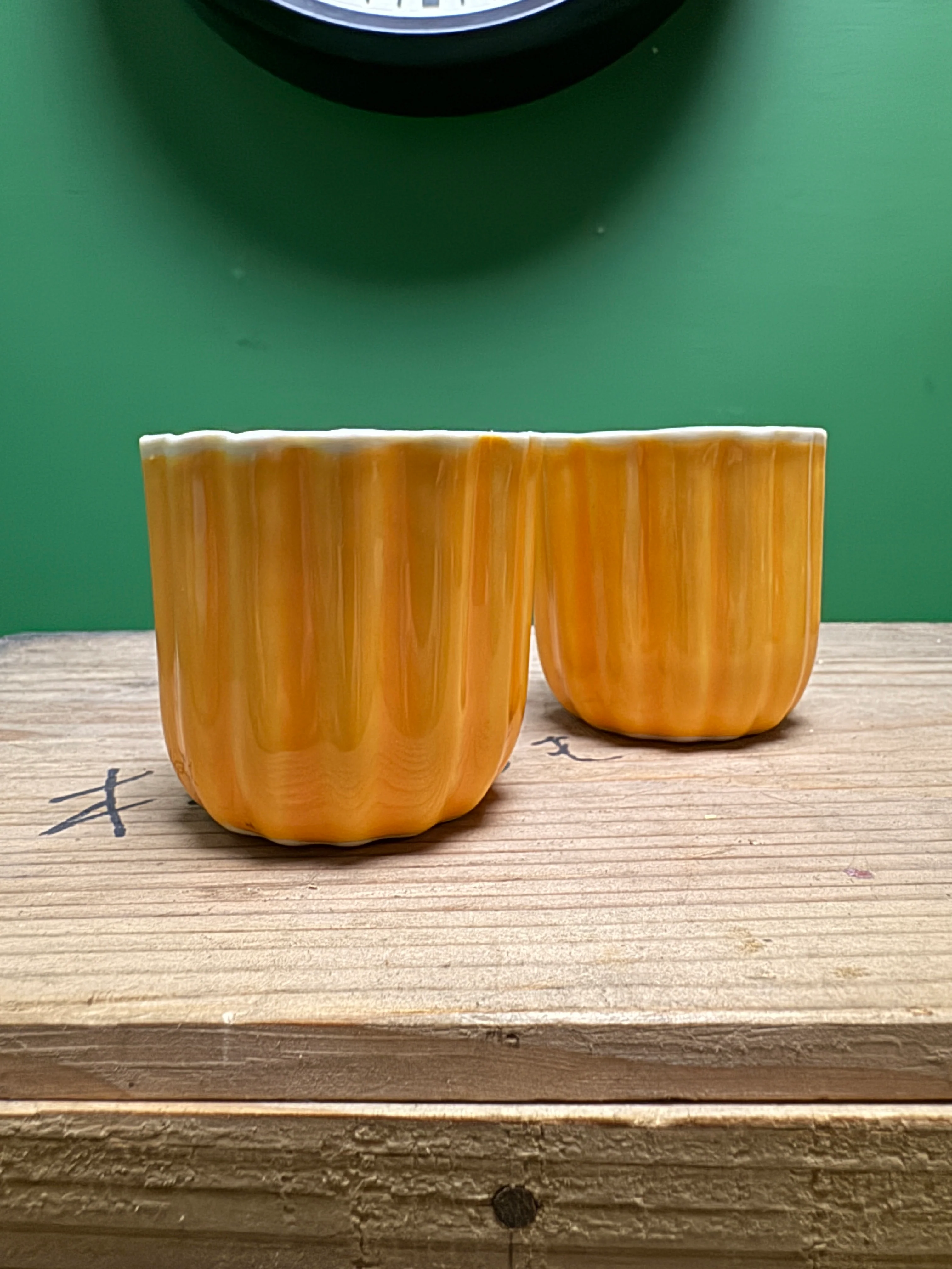 Hand Made Turkish Coffee / Espresso Cups By Renowned Design Ceramicist Saliha Kartal - Image 2