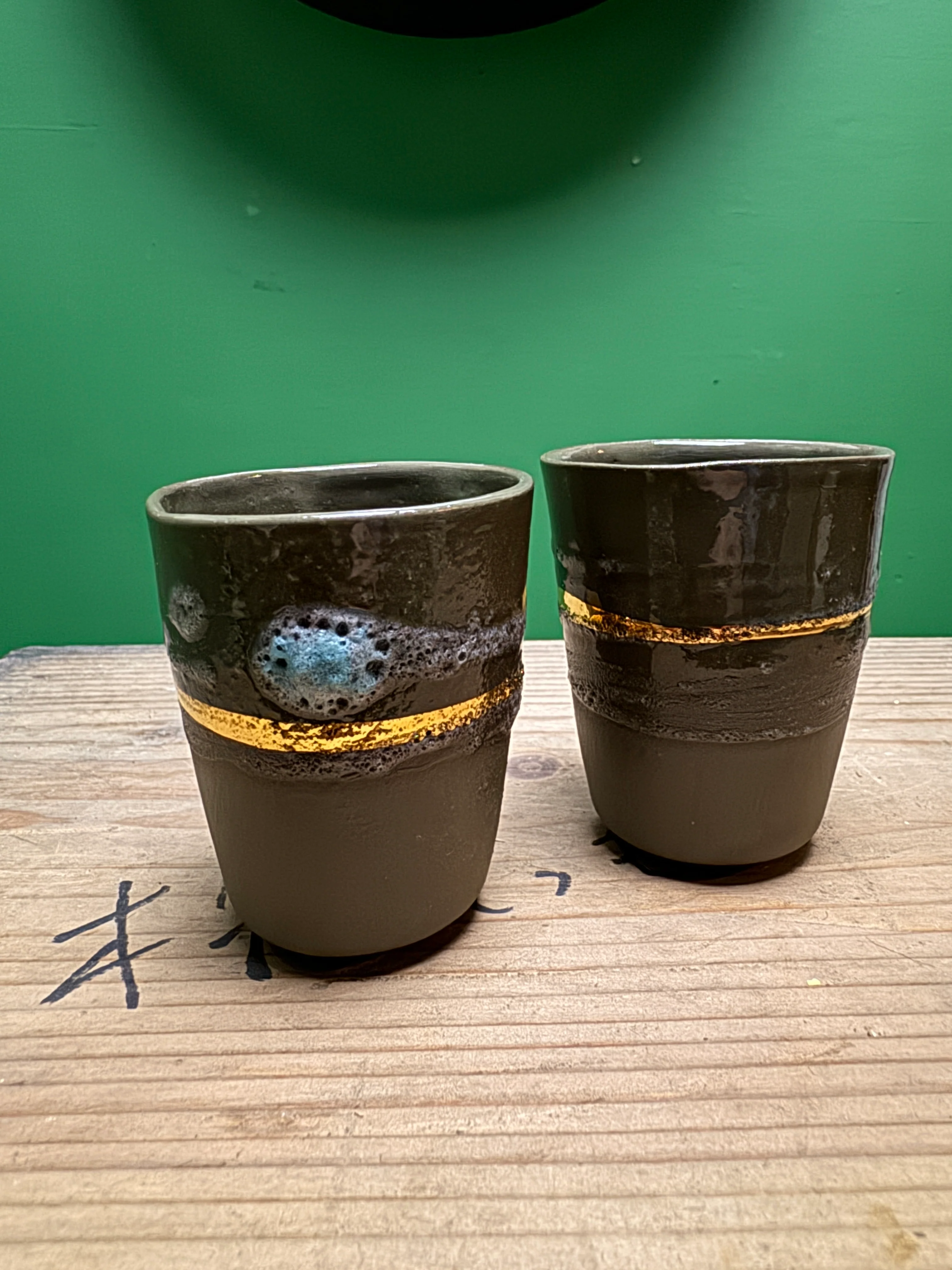Hand Made Turkish Coffee / Espresso Cups By Renowned Design Ceramicist Saliha Kartal - Image 4