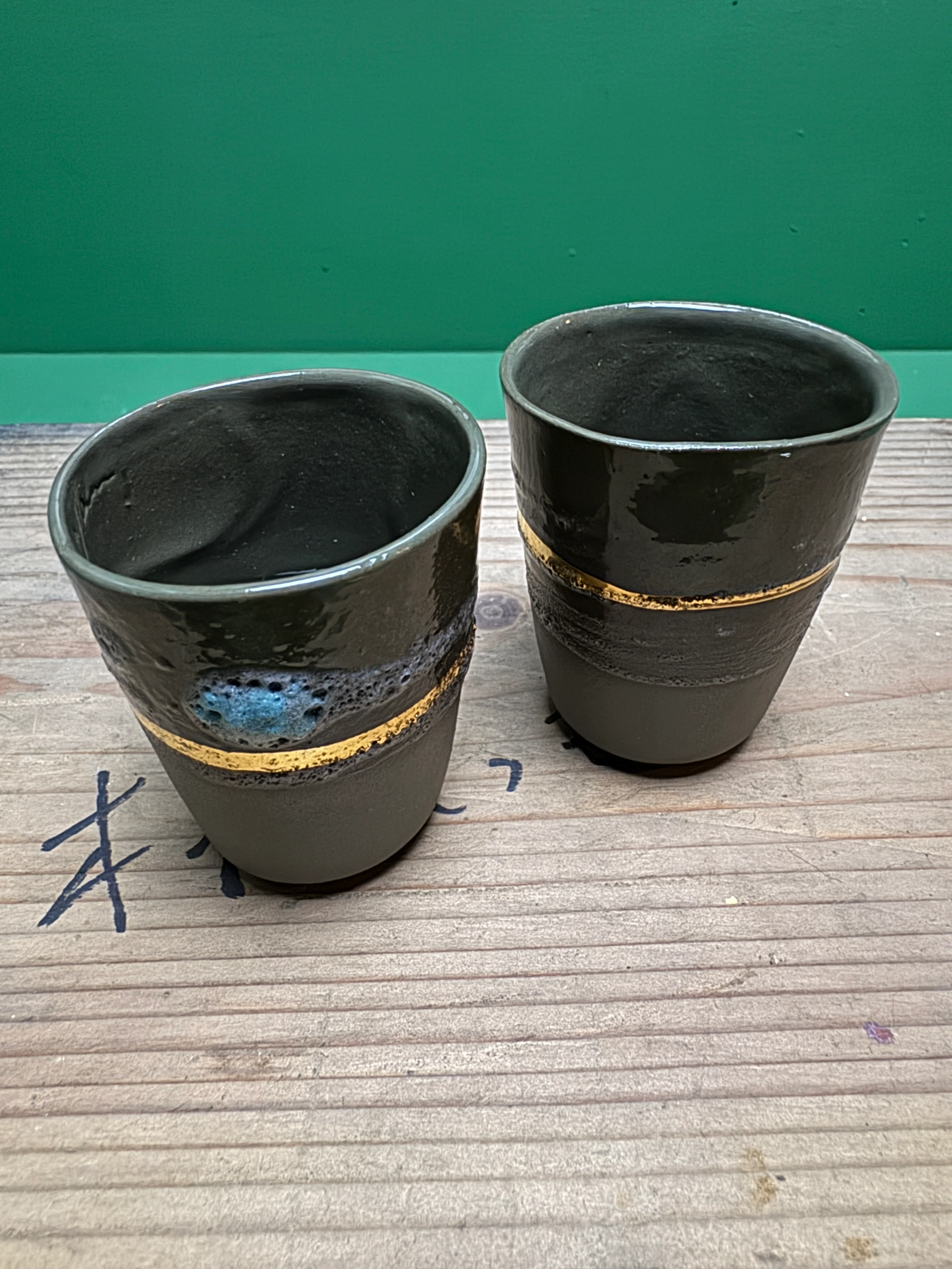 Hand Made Turkish Coffee / Espresso Cups By Renowned Design Ceramicist Saliha Kartal - Image 6