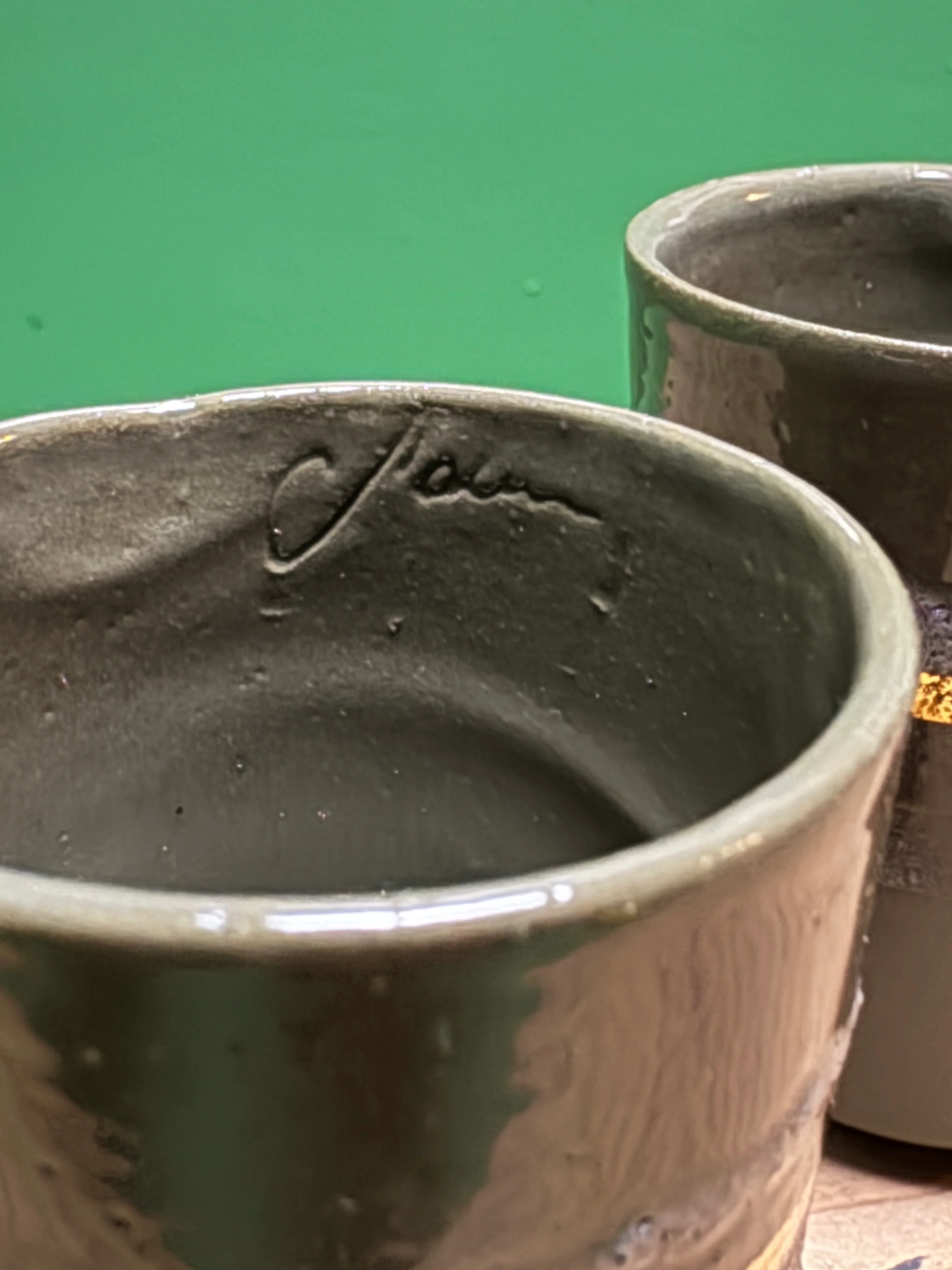 Hand Made Turkish Coffee / Espresso Cups By Renowned Design Ceramicist Saliha Kartal - Image 8