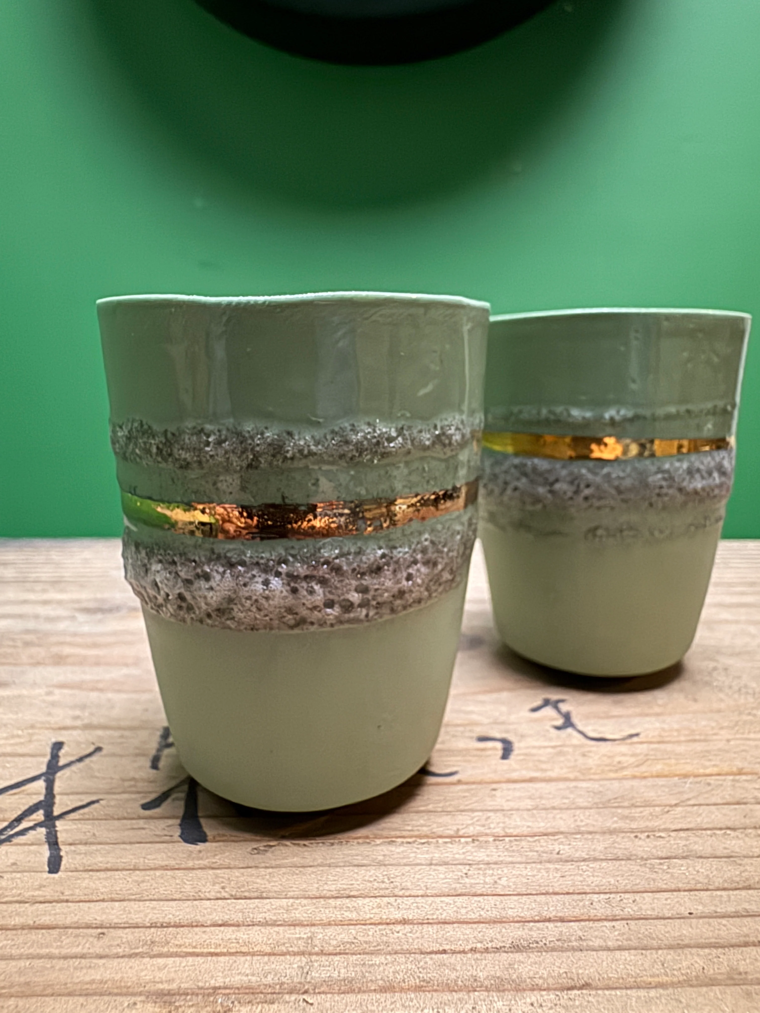 Hand Made Turkish Coffee / Espresso Cups By Renowned Design Ceramicist Saliha Kartal - Image 3