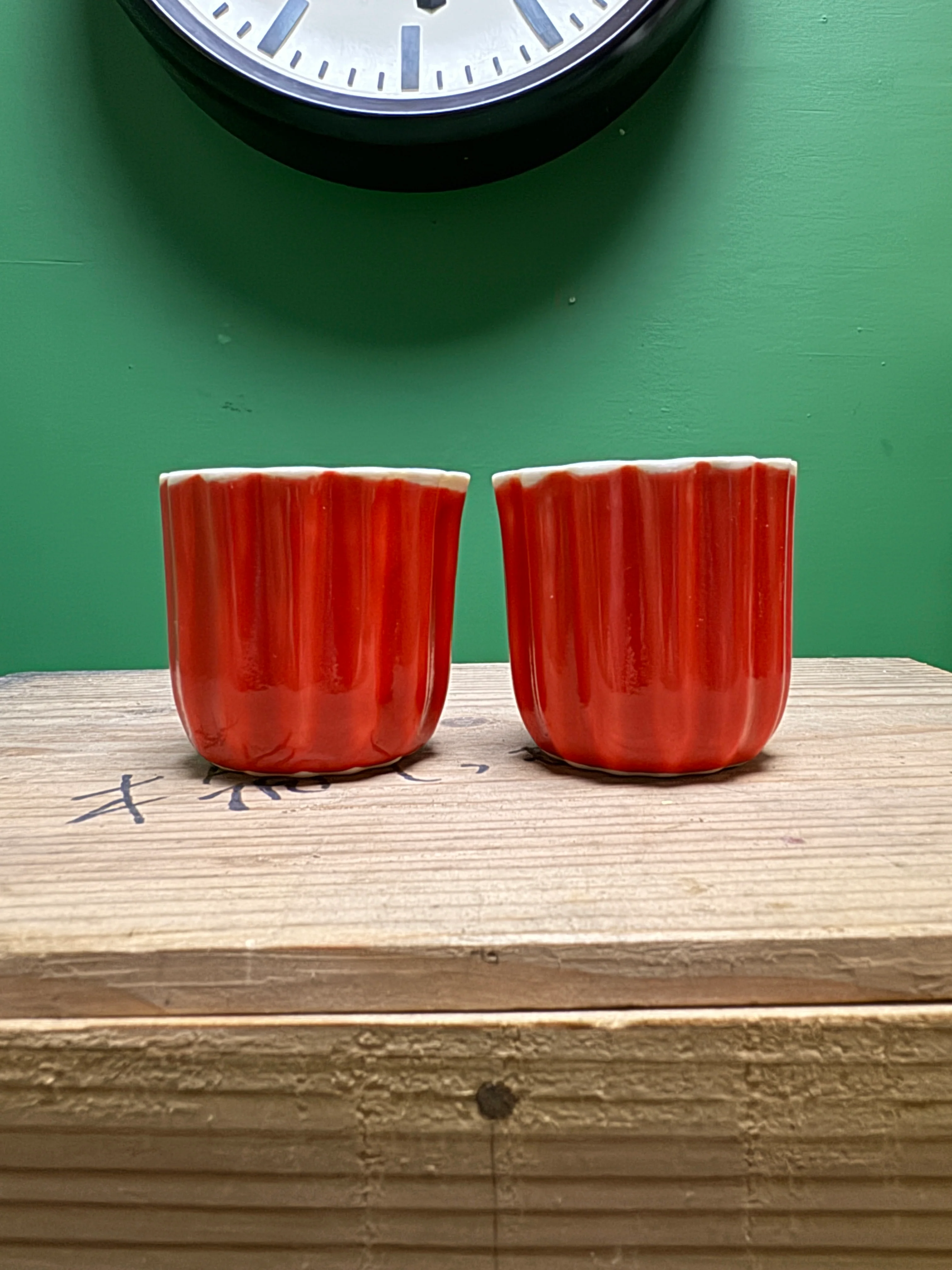 Hand Made Turkish Coffee / Espresso Cups By Renowned Design Ceramicist Saliha Kartal - Image 3