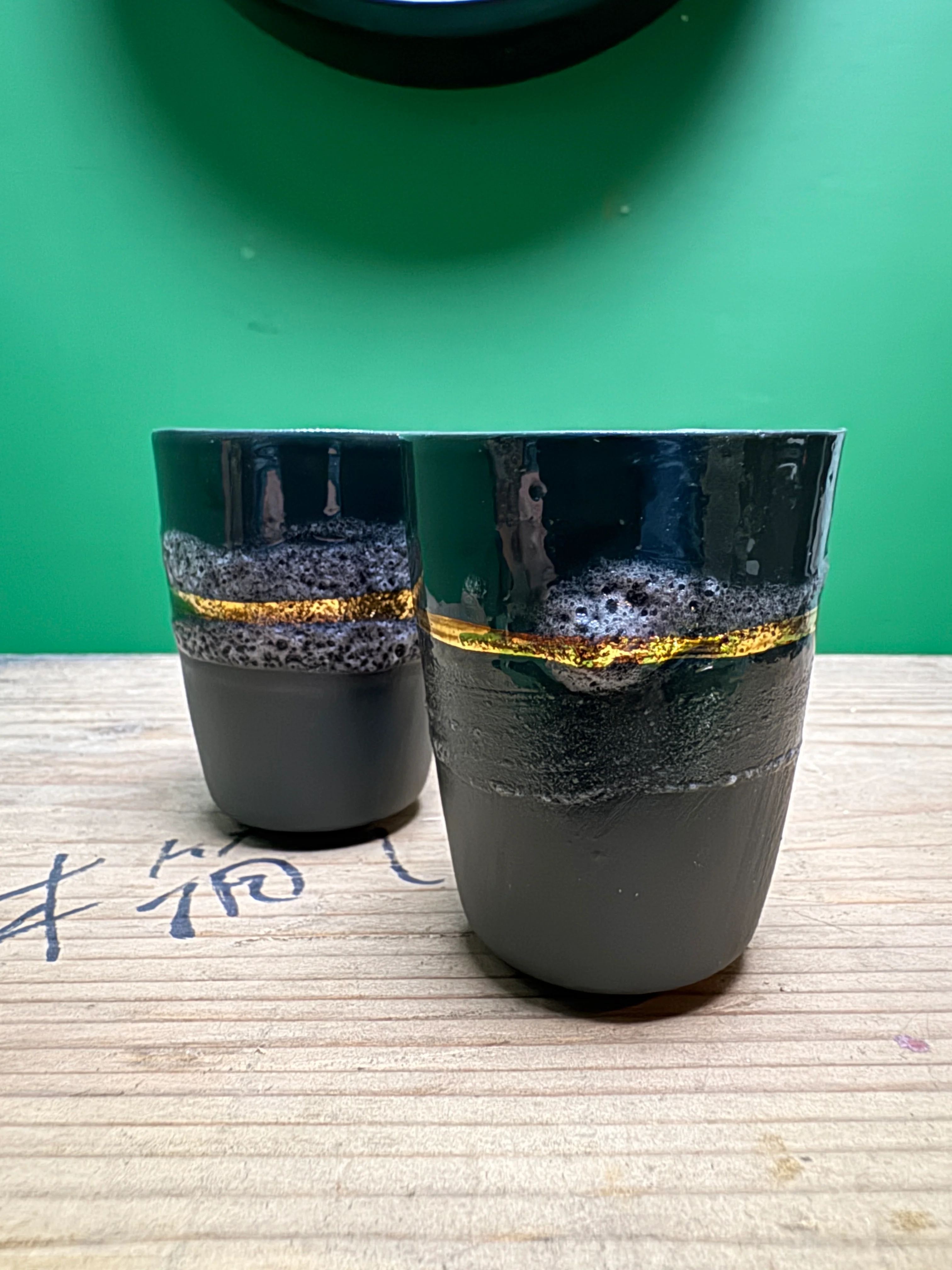 Hand Made Turkish Coffee / Espresso Cups By Renowned Design Ceramicist Saliha Kartal - Image 3