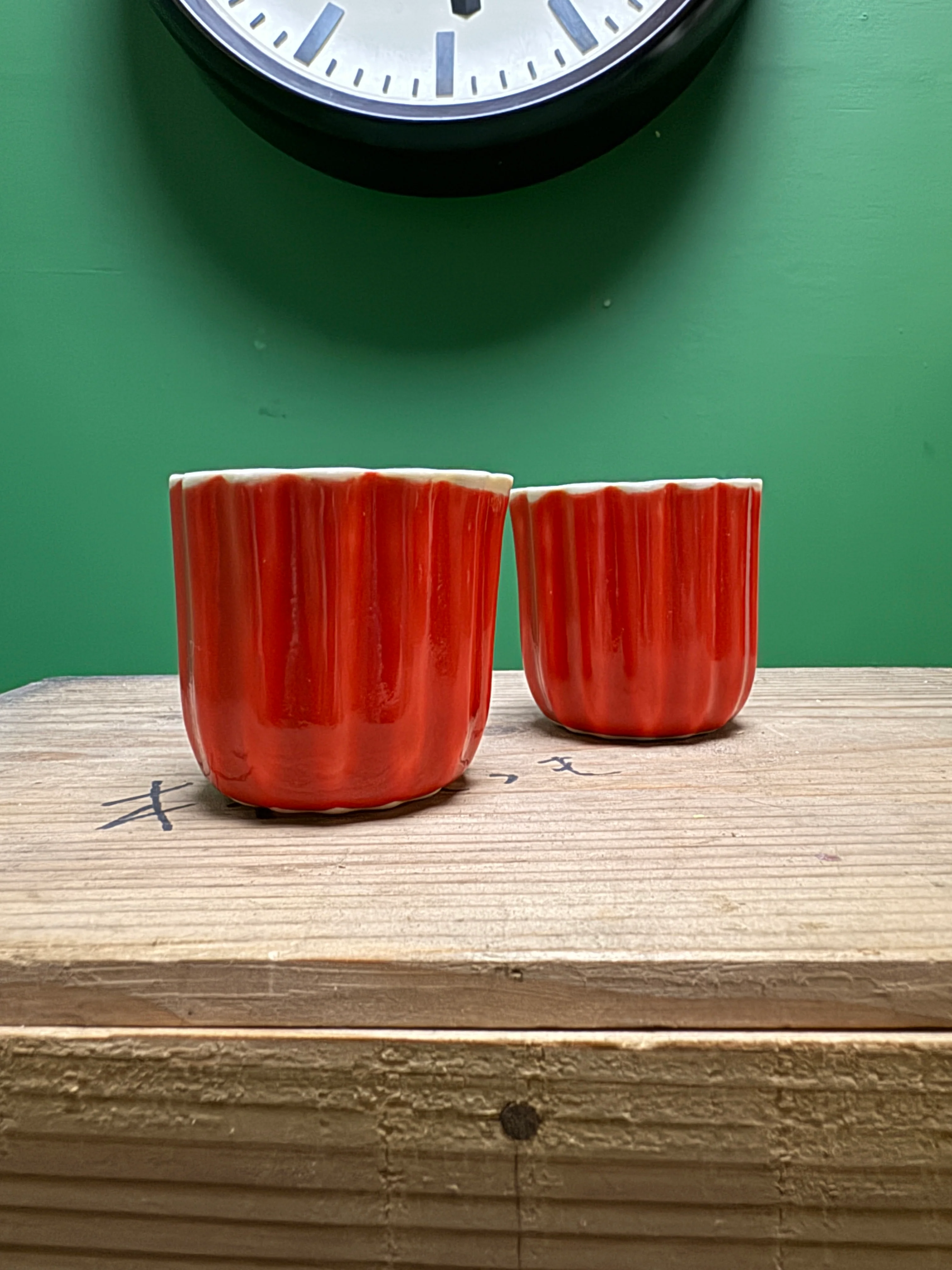 Hand Made Turkish Coffee / Espresso Cups By Renowned Design Ceramicist Saliha Kartal - Image 4