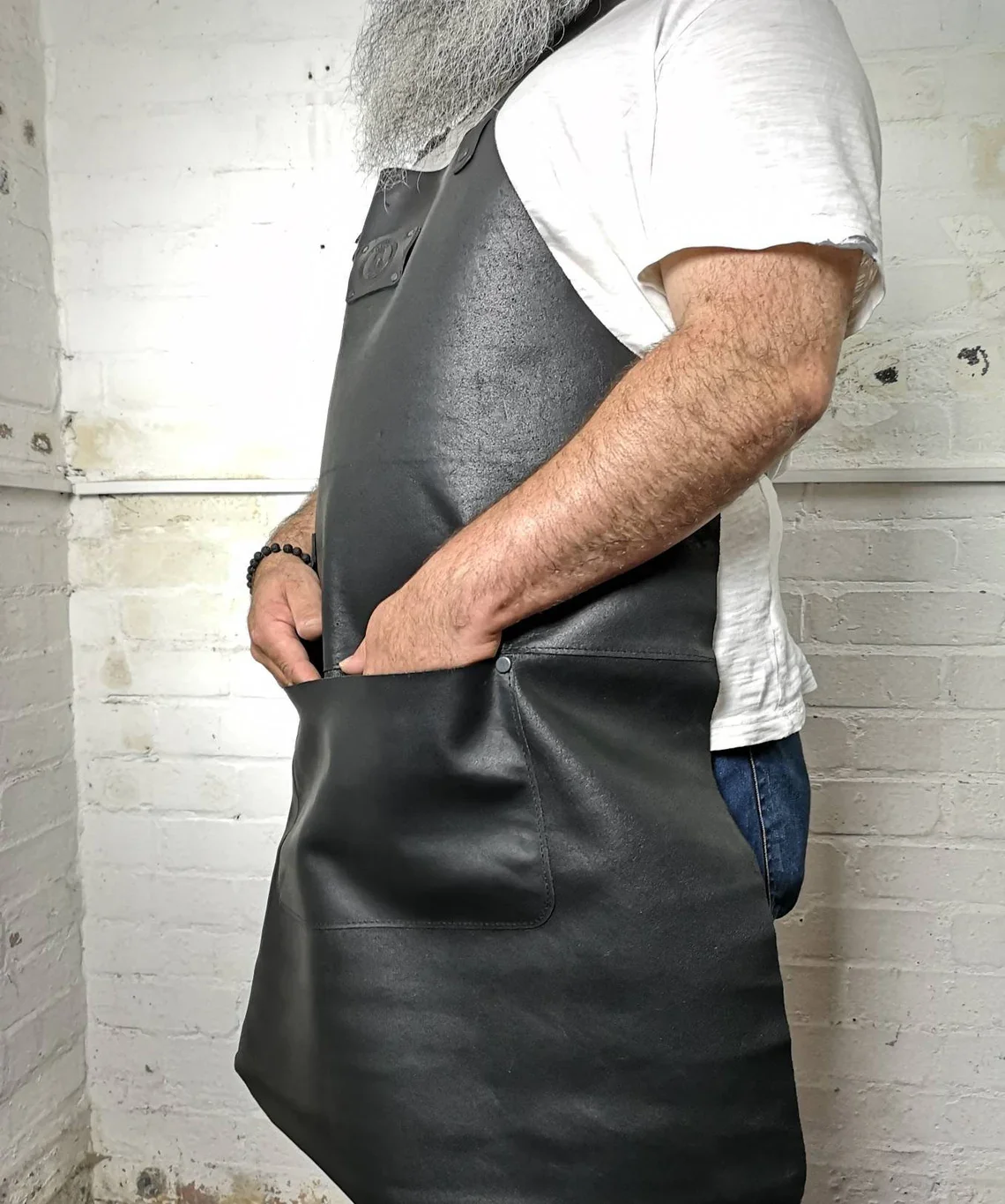 High Grade Leather Craft Work Apron - Image 4