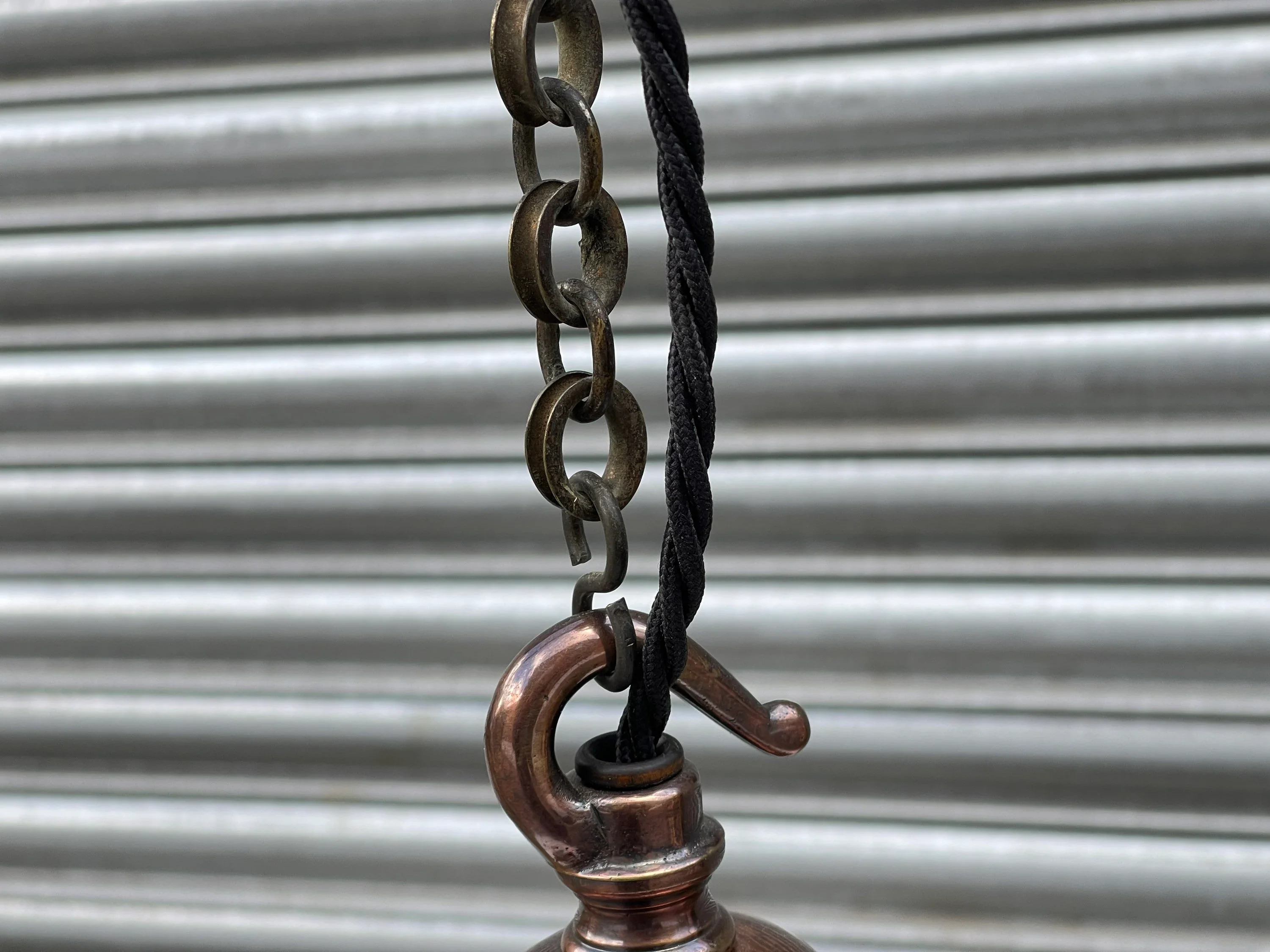 Large 1920s British Made Opaline Pendant Light - Image 10