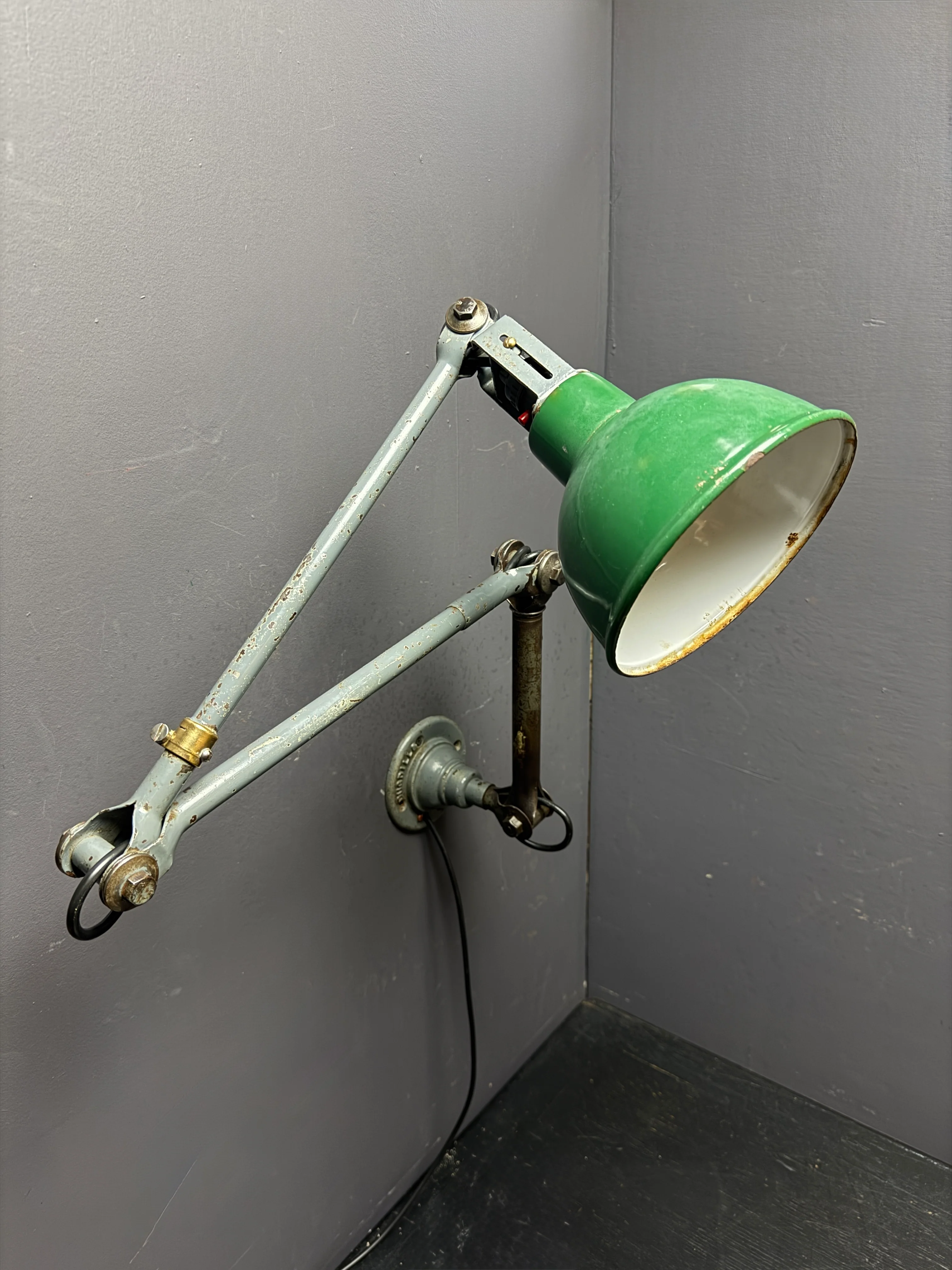 Large 1930s Industrial Wall Lamp By John Dugdill & Co - Image 4