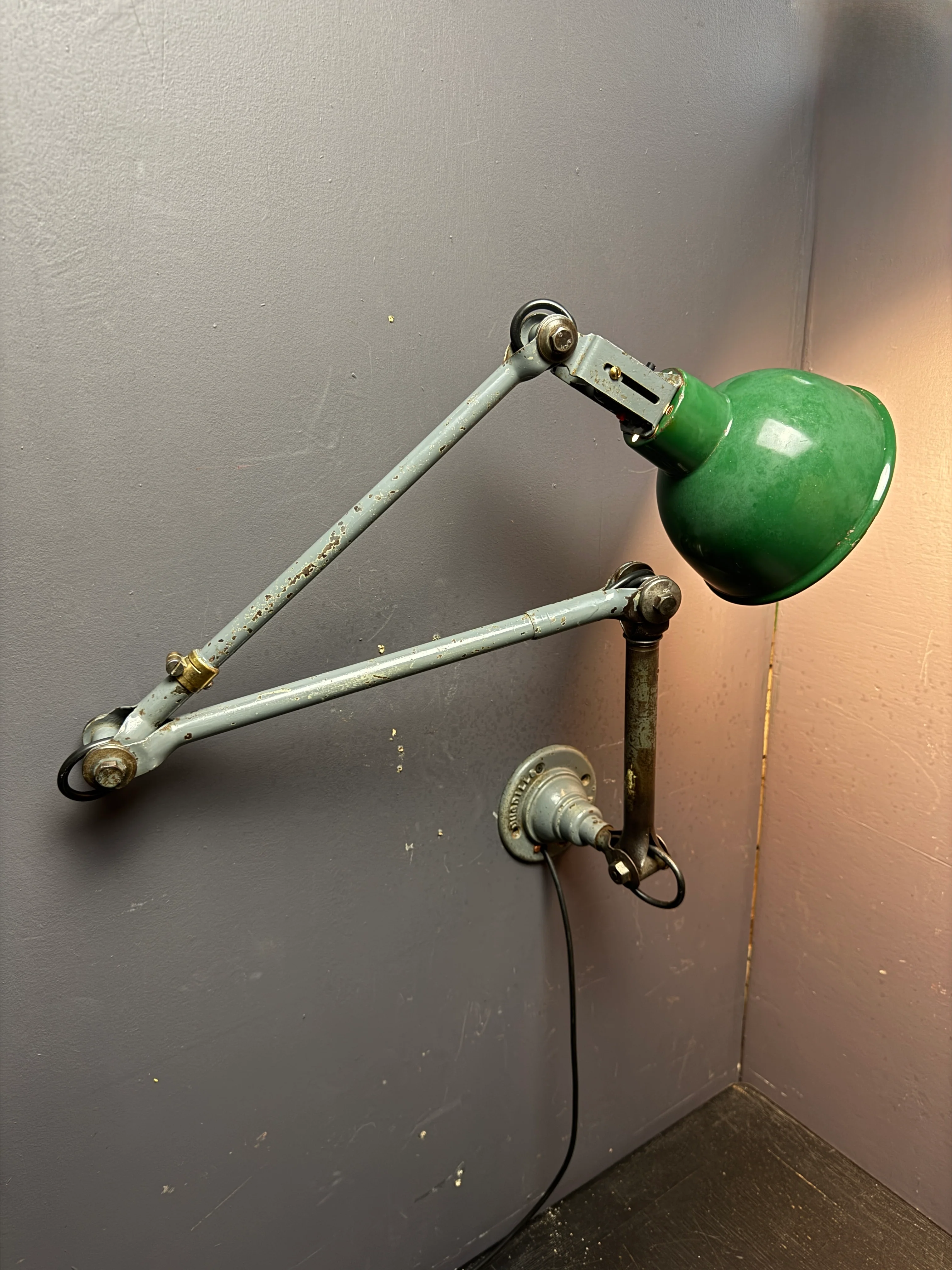 Large 1930s Industrial Wall Lamp By John Dugdill & Co - Image 5