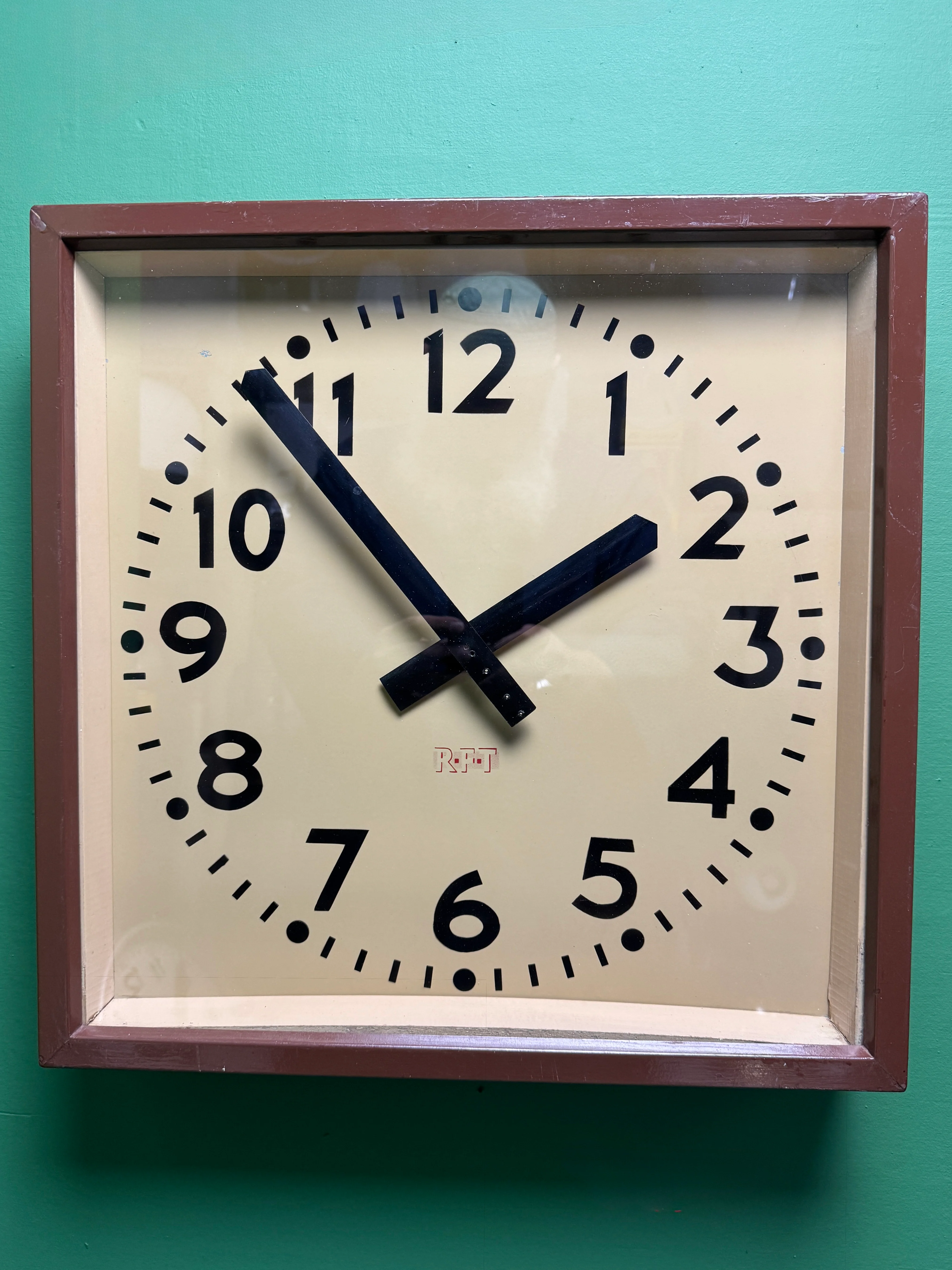 Large 1950s East German Industrial Factory Clock By RFT - Image 2