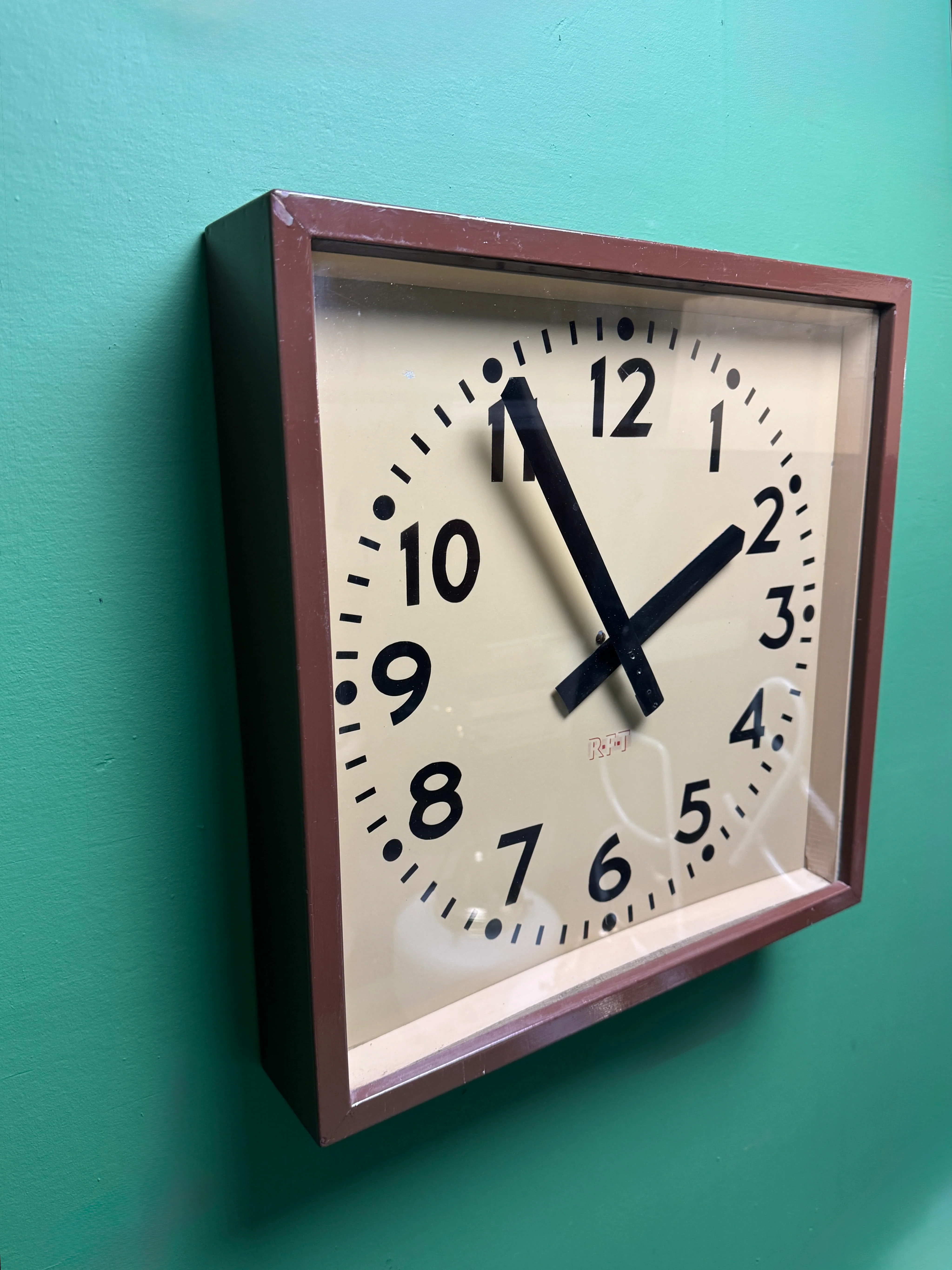Large 1950s East German Industrial Factory Clock By RFT - Image 3