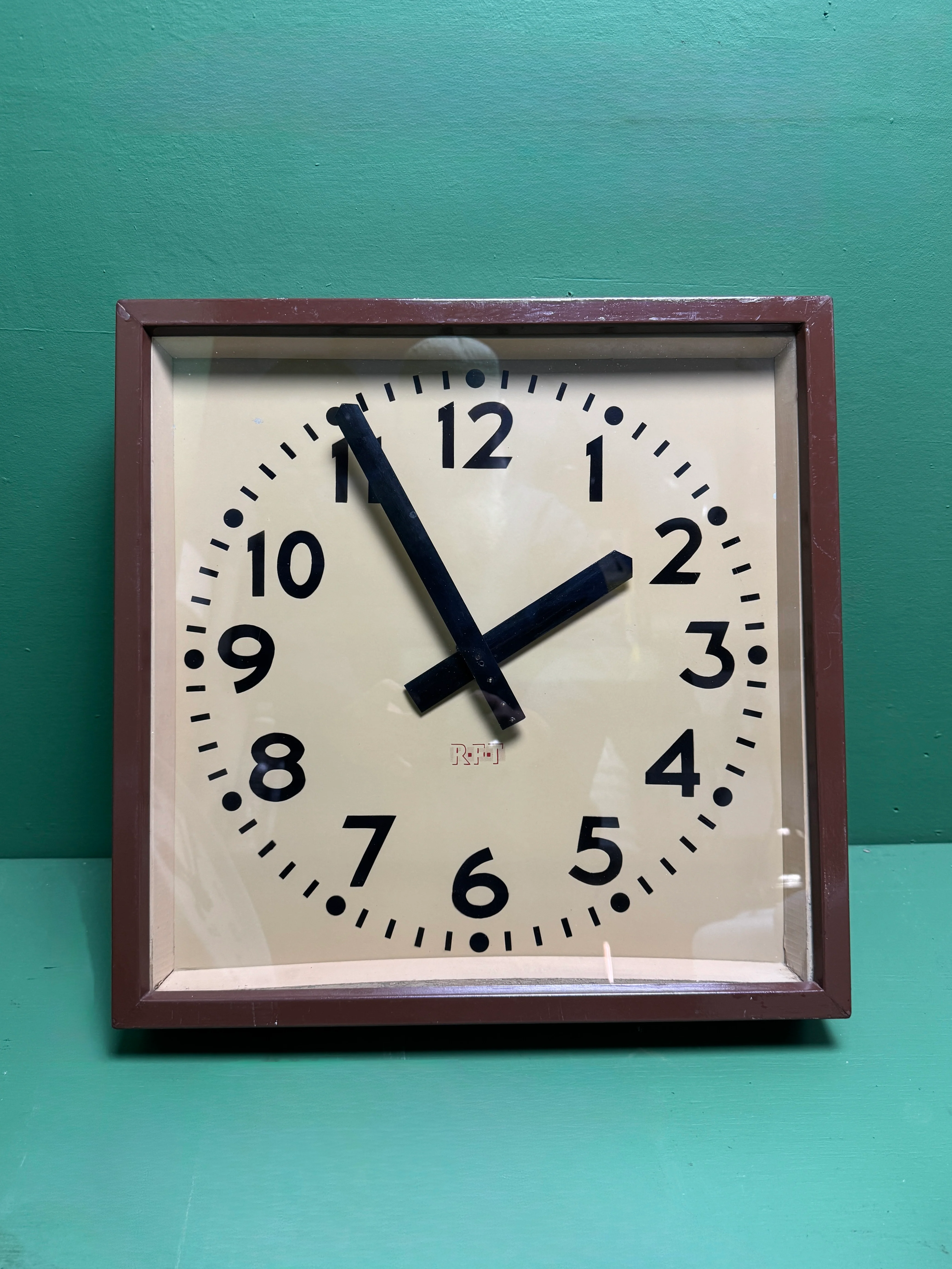 Large 1950s East German Industrial Factory Clock By RFT - Image 6