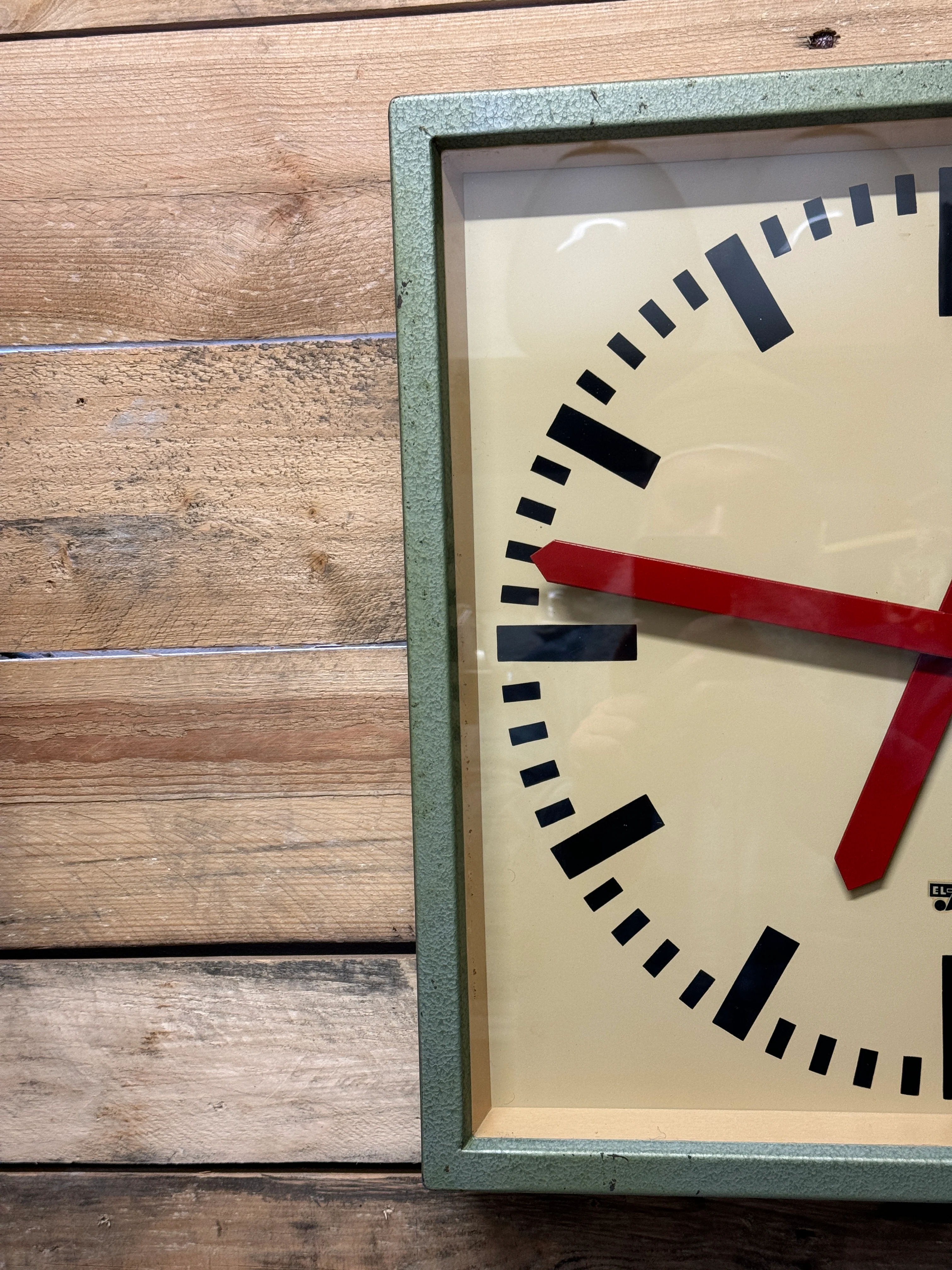 Large 1950's East German Industrial Factory Clocks By Elfema - Image 8