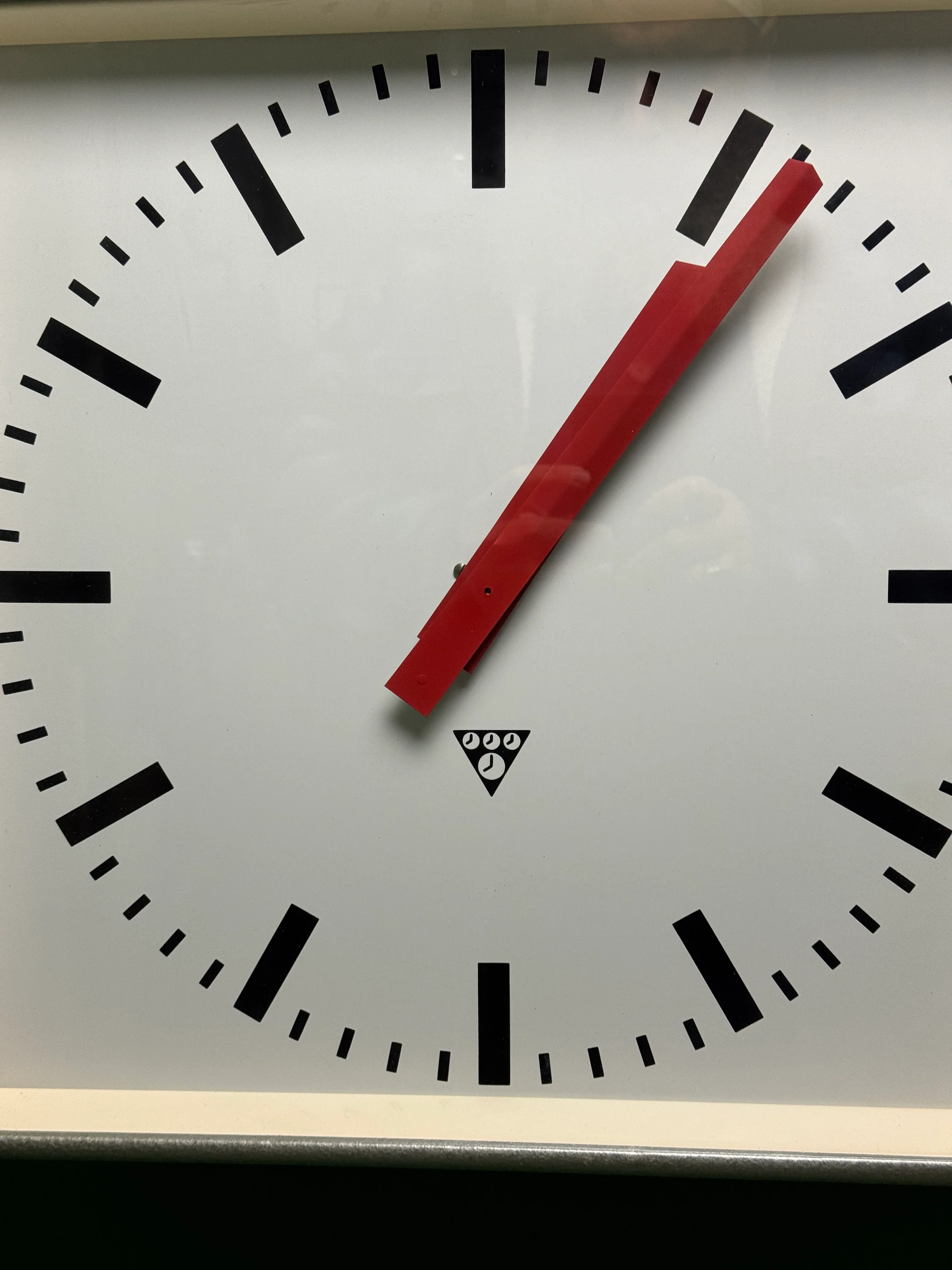 Large Czech Industrial 1970s Square Factory Clocks By Pragotron - Image 7