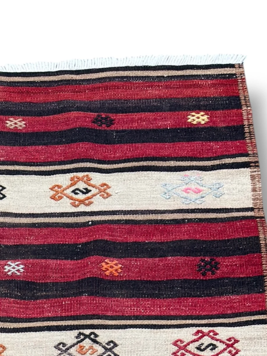 Large Turkish Hand Made Kilim Rug Circa 1950s - Image 4