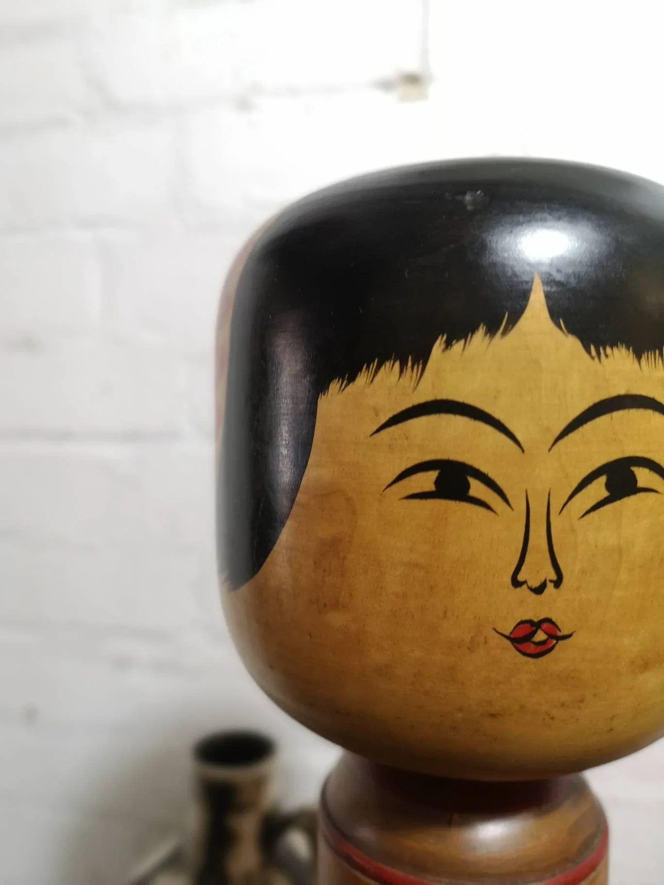 Large Vintage Japanese Yajiro Style Kokeshi Doll By Takeda Norio - Image 10