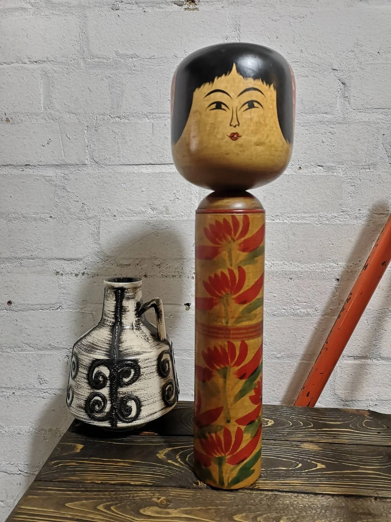 Large Vintage Japanese Yajiro Style Kokeshi Doll By Takeda Norio - Image 2