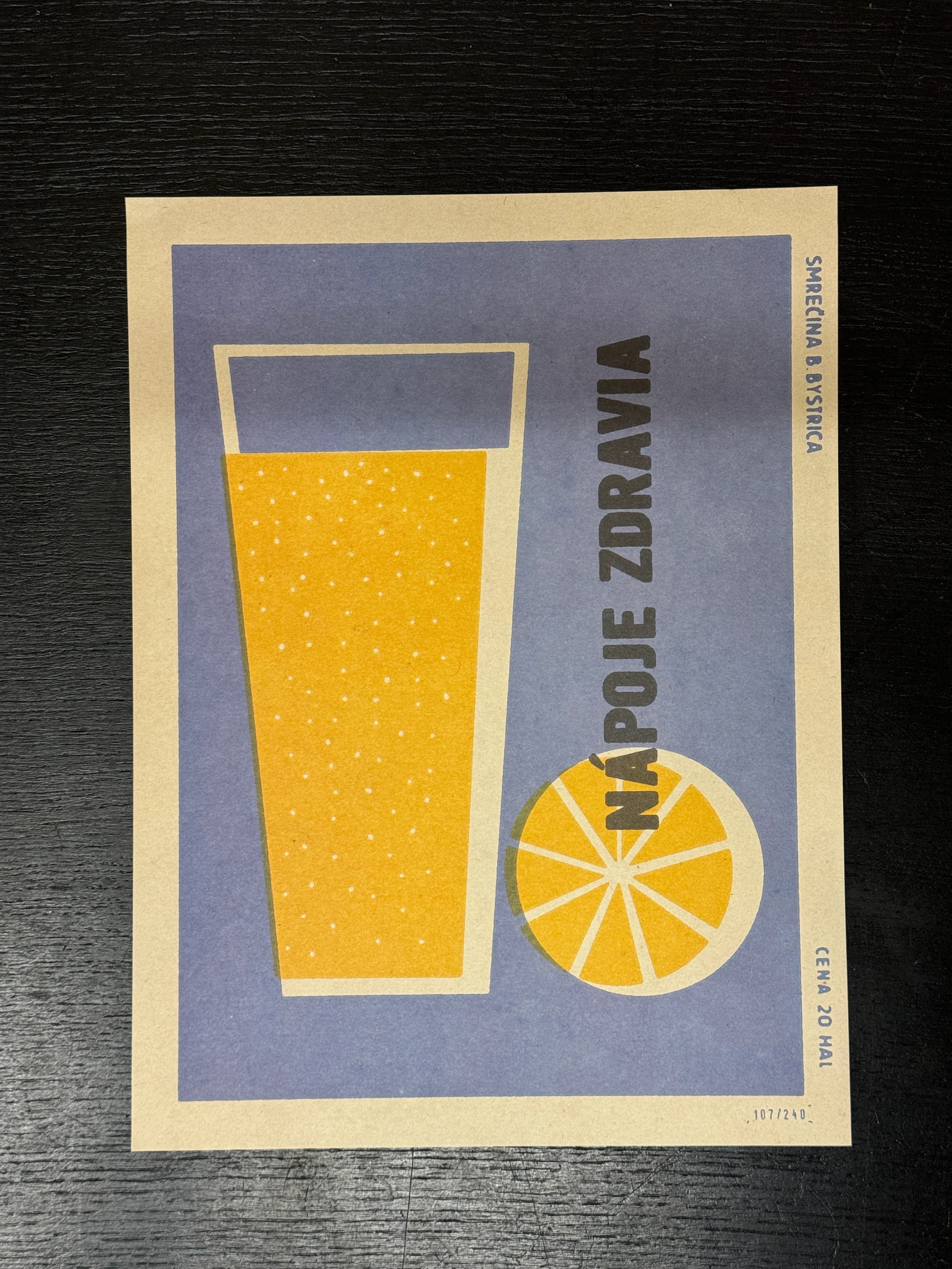 Limited Edition Czech Match Box Art Poster 107 of 240 Pocket Propaganda Drink Healthy Drinks - Image 2