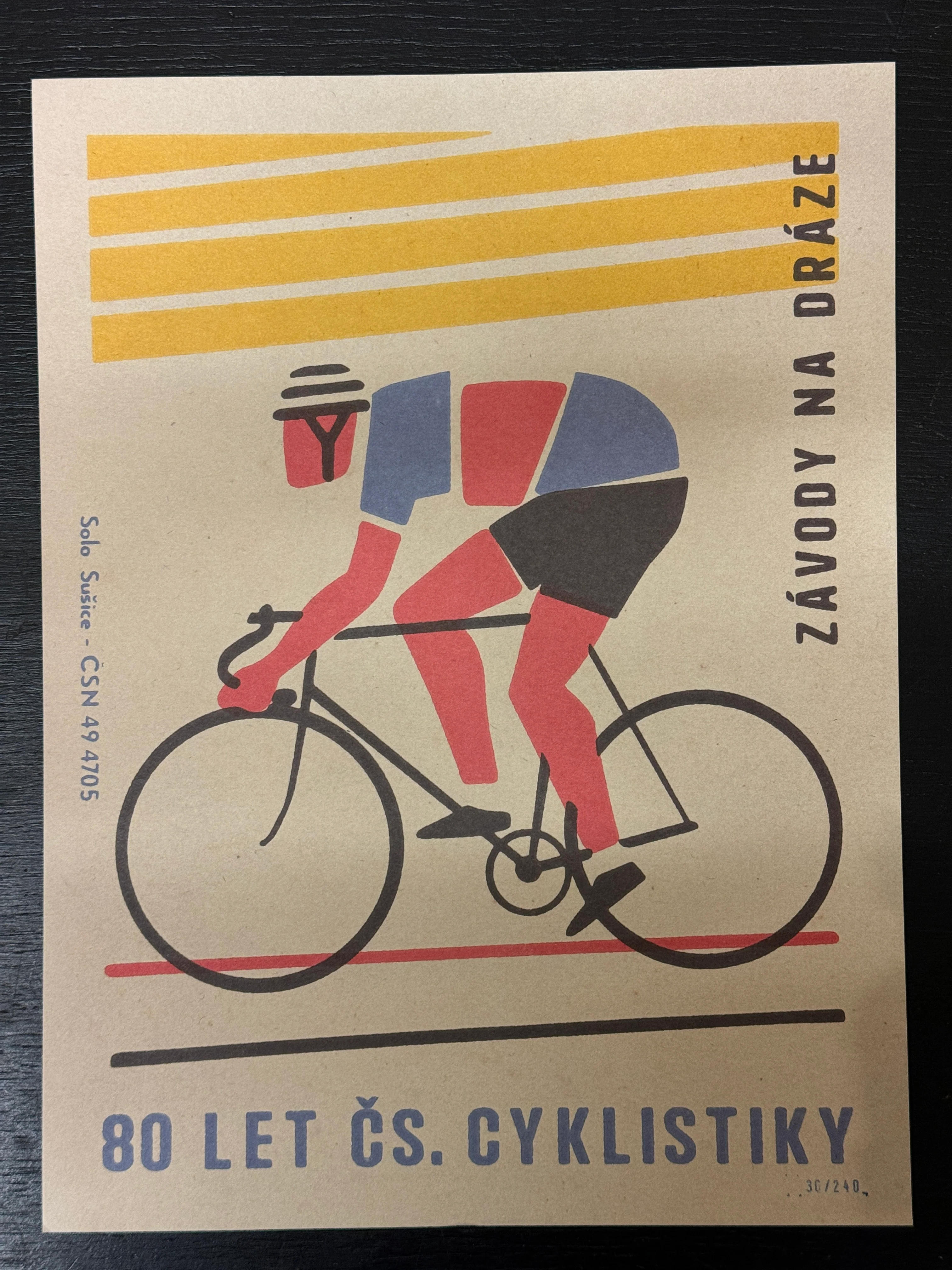 Limited Edition Czech Match Box Art Poster 36 of 240 Races On The Track - Image 2