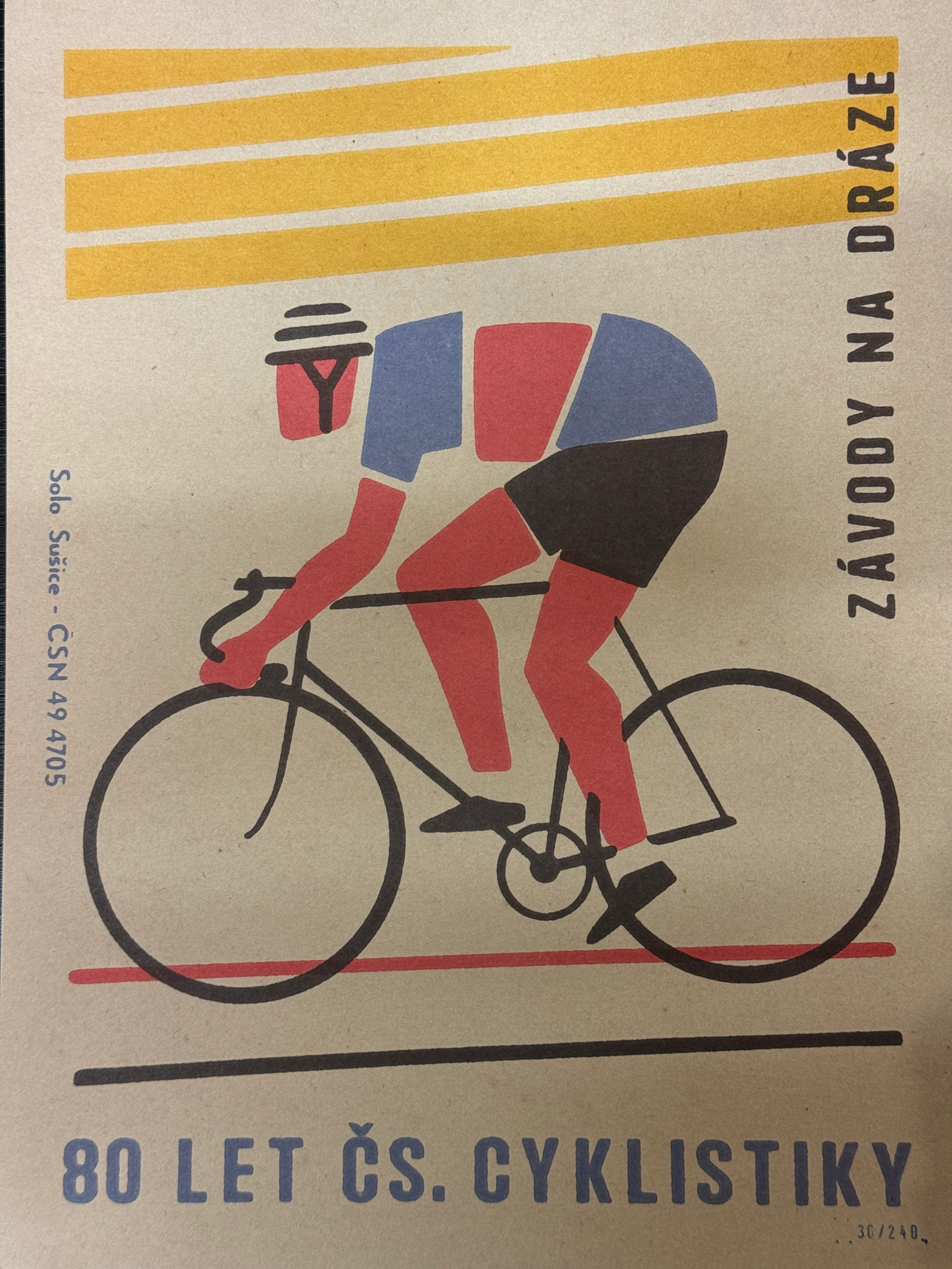 Limited Edition Czech Match Box Art Poster 36 of 240 Races On The Track - Image 3