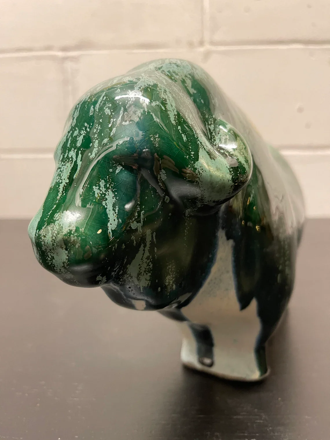 Otto Keramik Ceramic Buffalo West German Pottery Fat Lava - Image 7