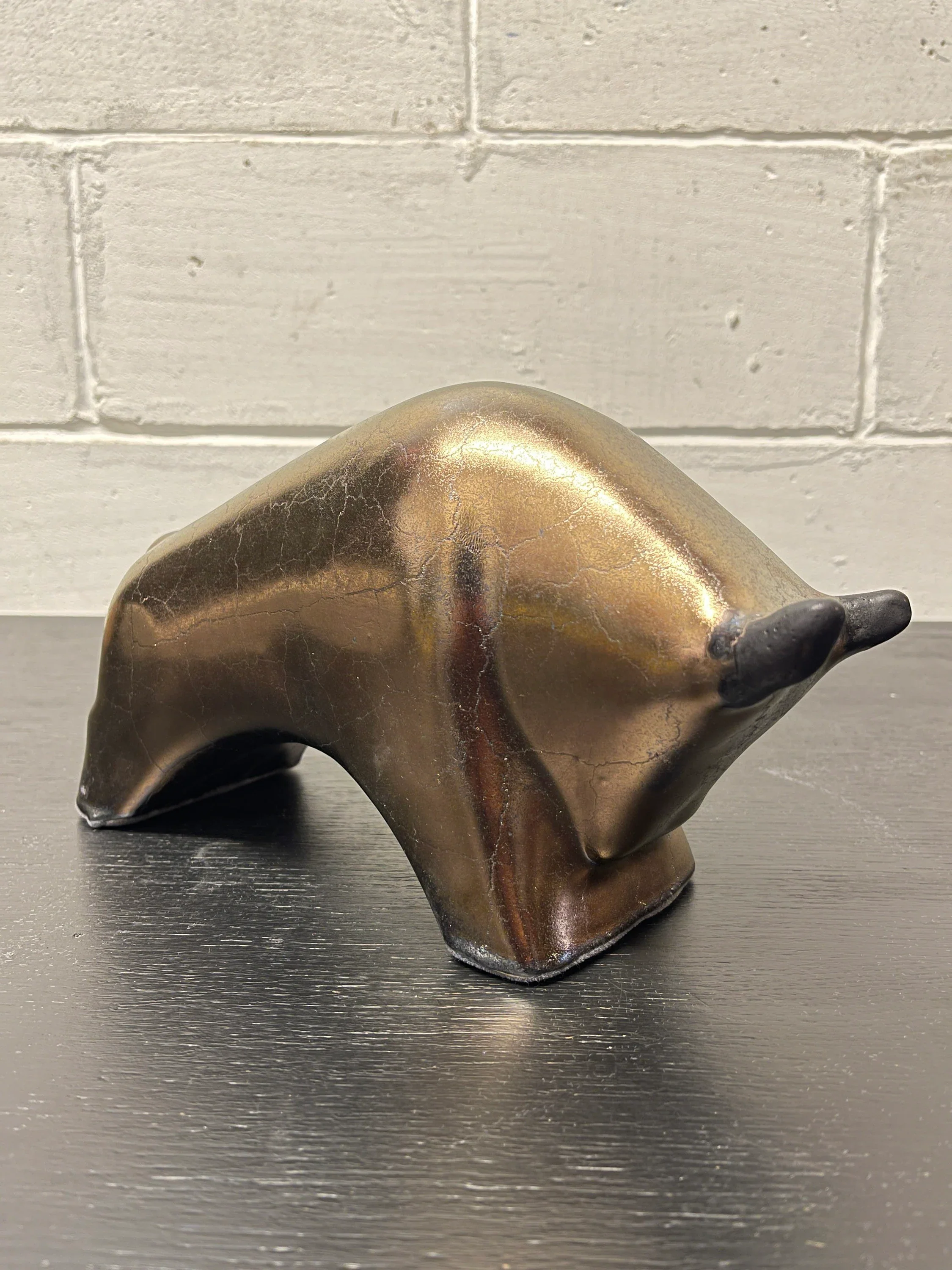 Otto Keramik Ceramic Bull West German Pottery Fat Lava - Image 5