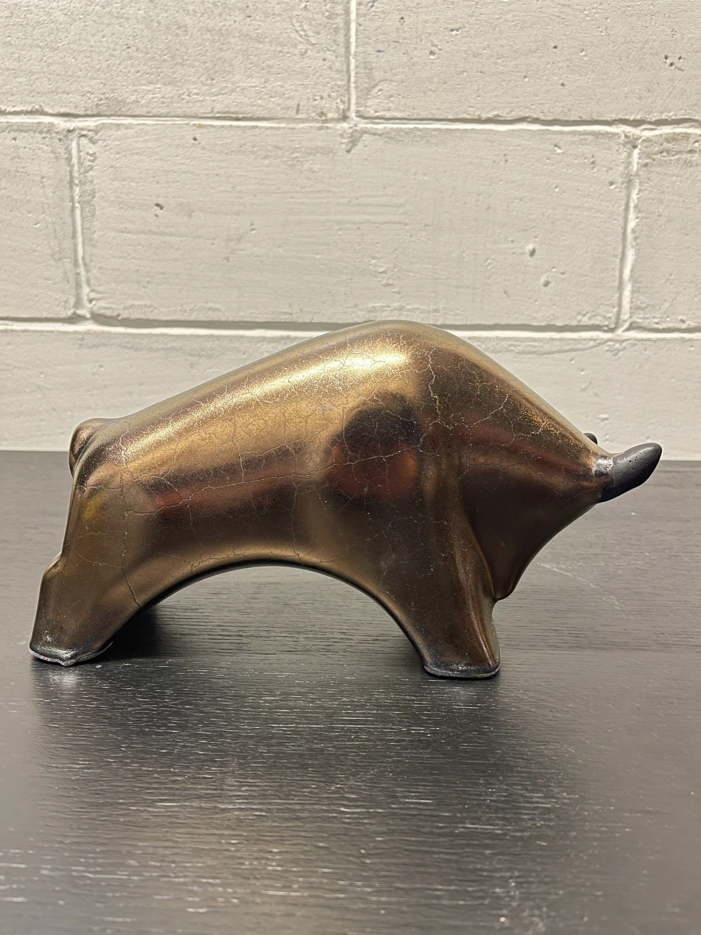 Otto Keramik Ceramic Bull West German Pottery Fat Lava - Image 6