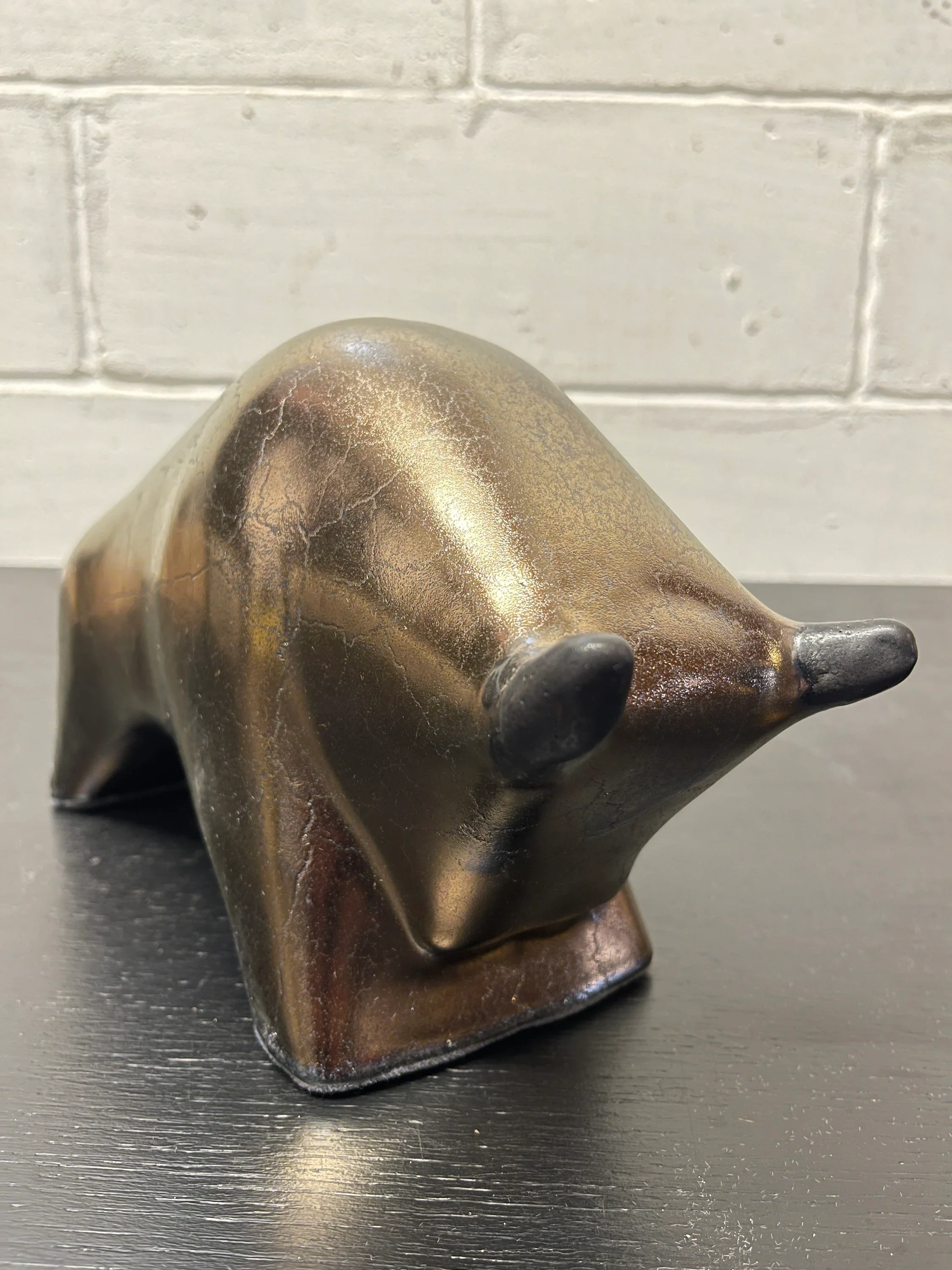 Otto Keramik Ceramic Bull West German Pottery Fat Lava - Image 7