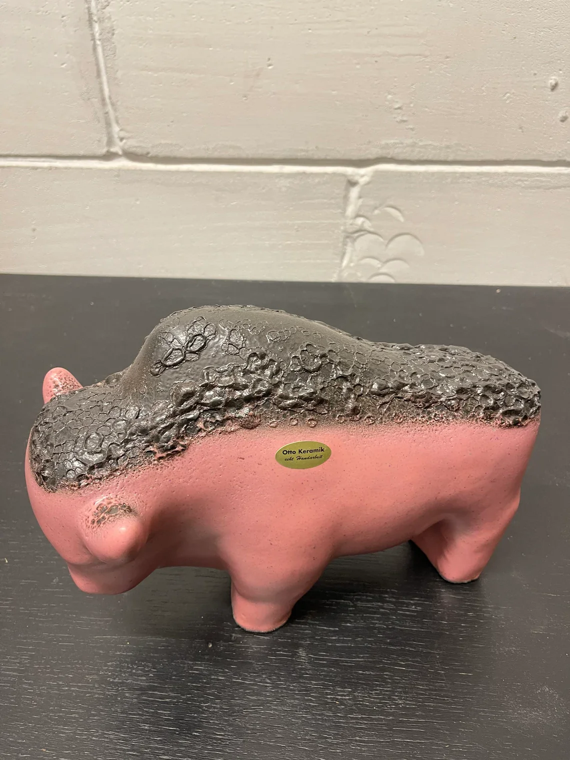 Otto Keramik Ceramic Bull West German Pottery Fat Lava - Image 8