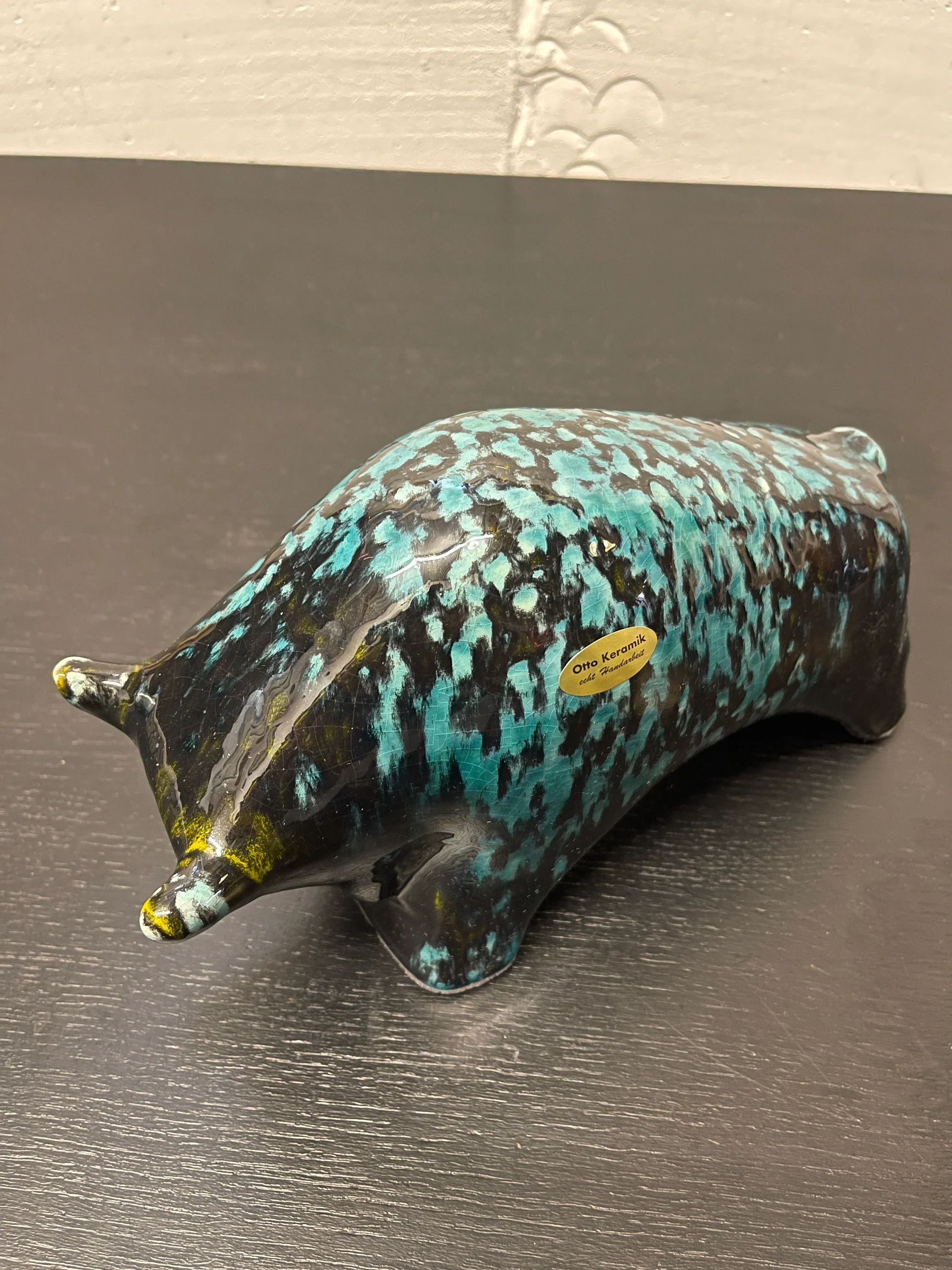 Otto Keramik Ceramic Bull West German Pottery Fat Lava - Image 8