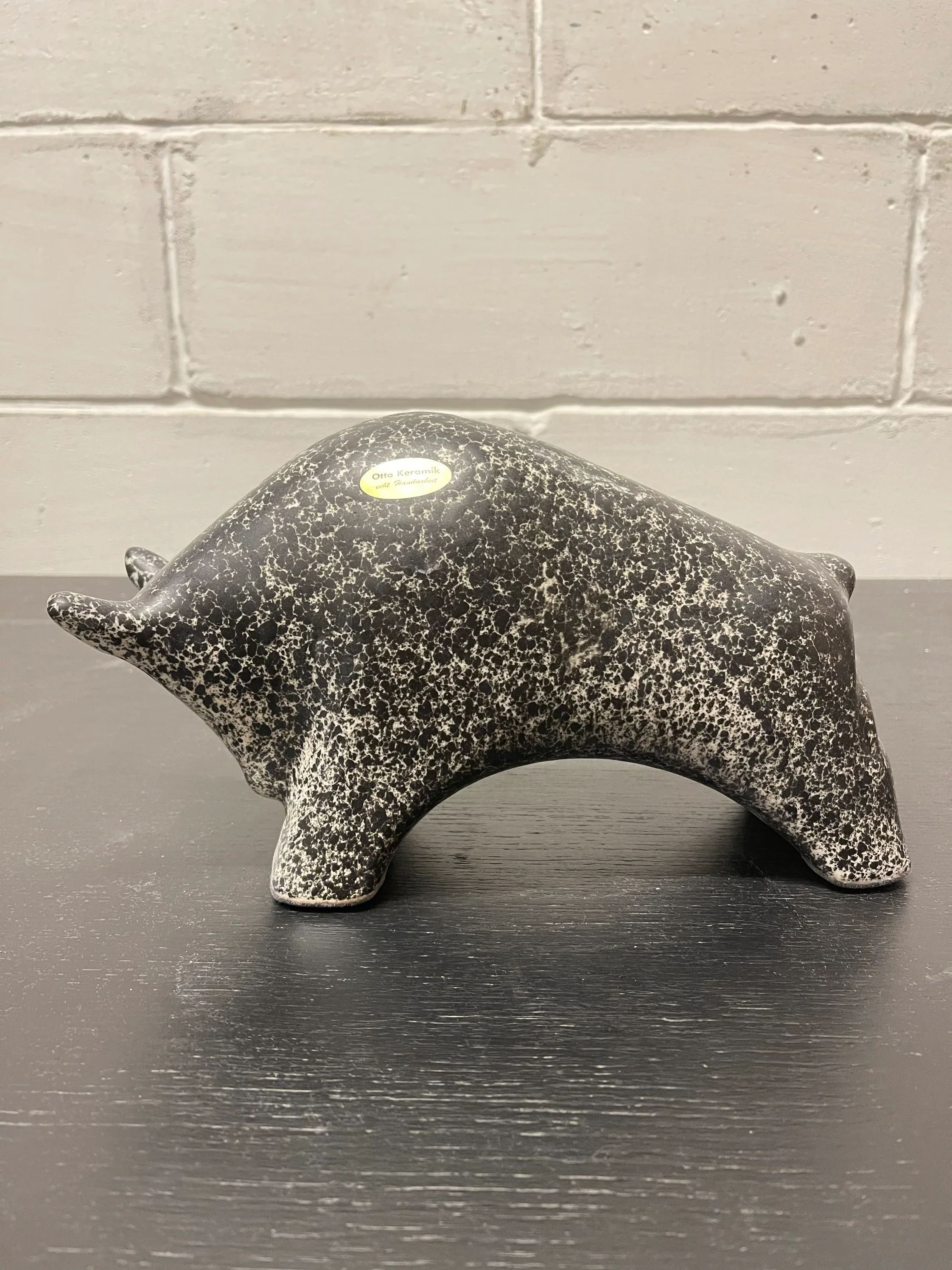 Otto Keramik Ceramic Bull West German Pottery Fat Lava