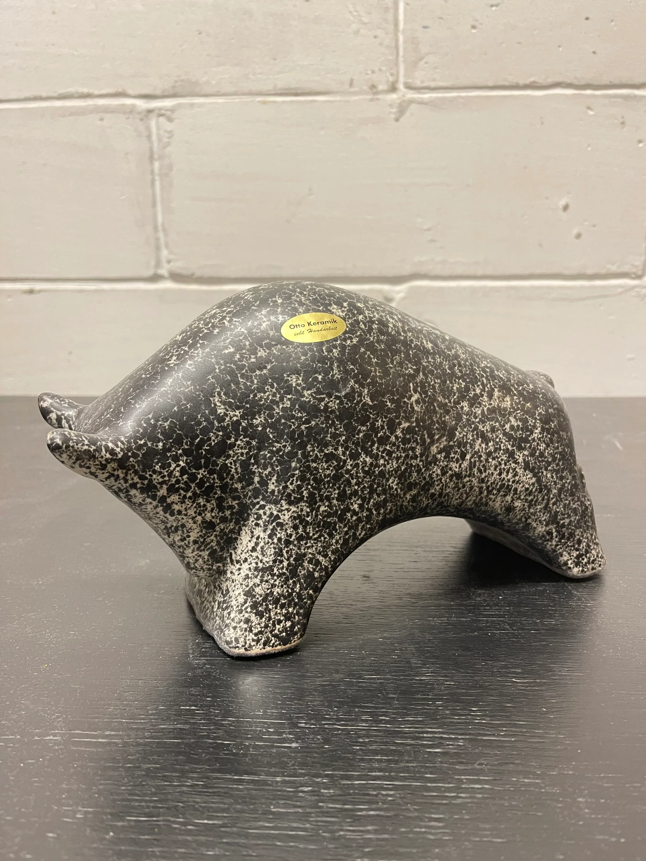 Otto Keramik Ceramic Bull West German Pottery Fat Lava - Image 2