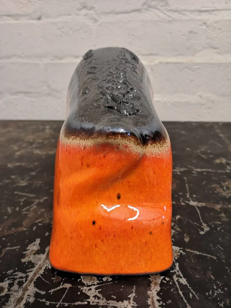 Otto Keramik Ceramic Bull West German Pottery Fat Lava - Image 9