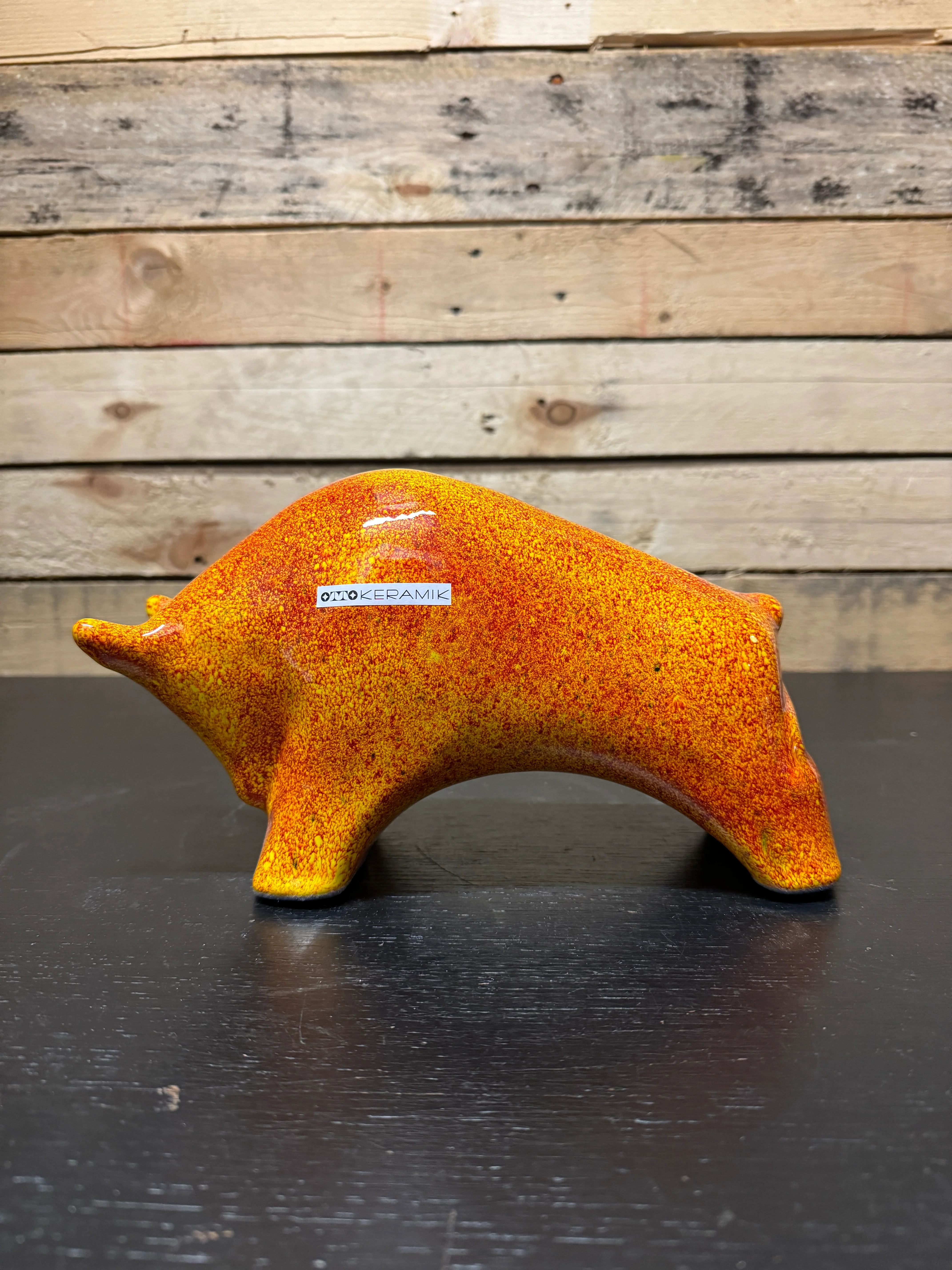 Otto Keramik Ceramic Bull West German Pottery Fat Lava