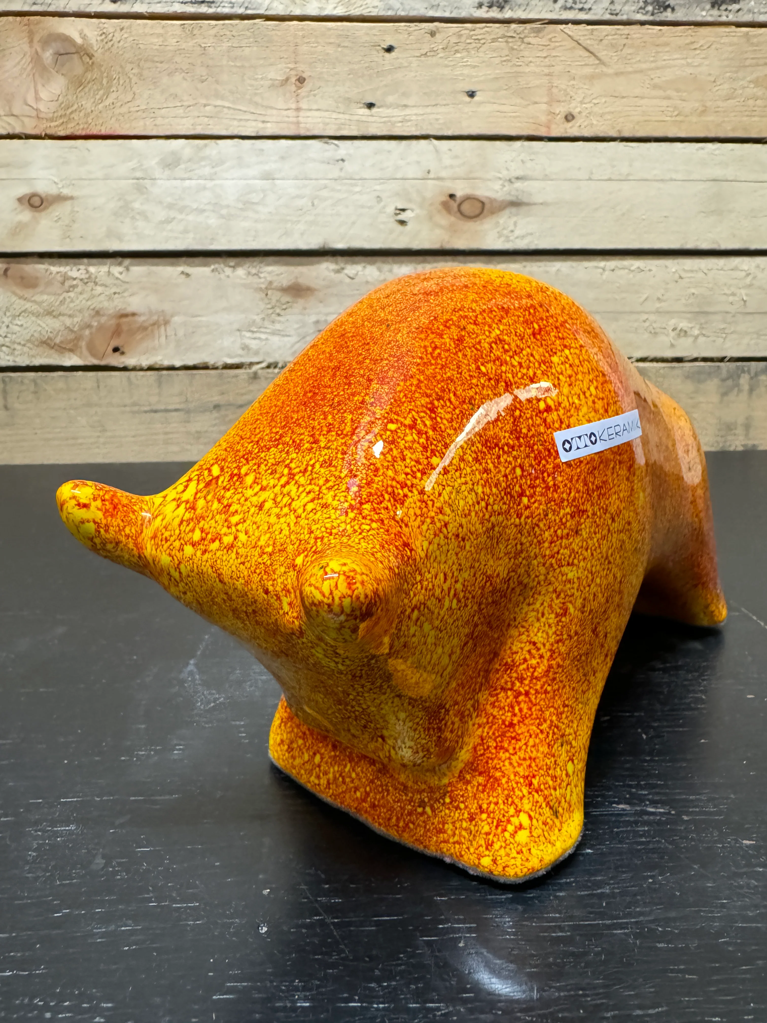 Otto Keramik Ceramic Bull West German Pottery Fat Lava - Image 3