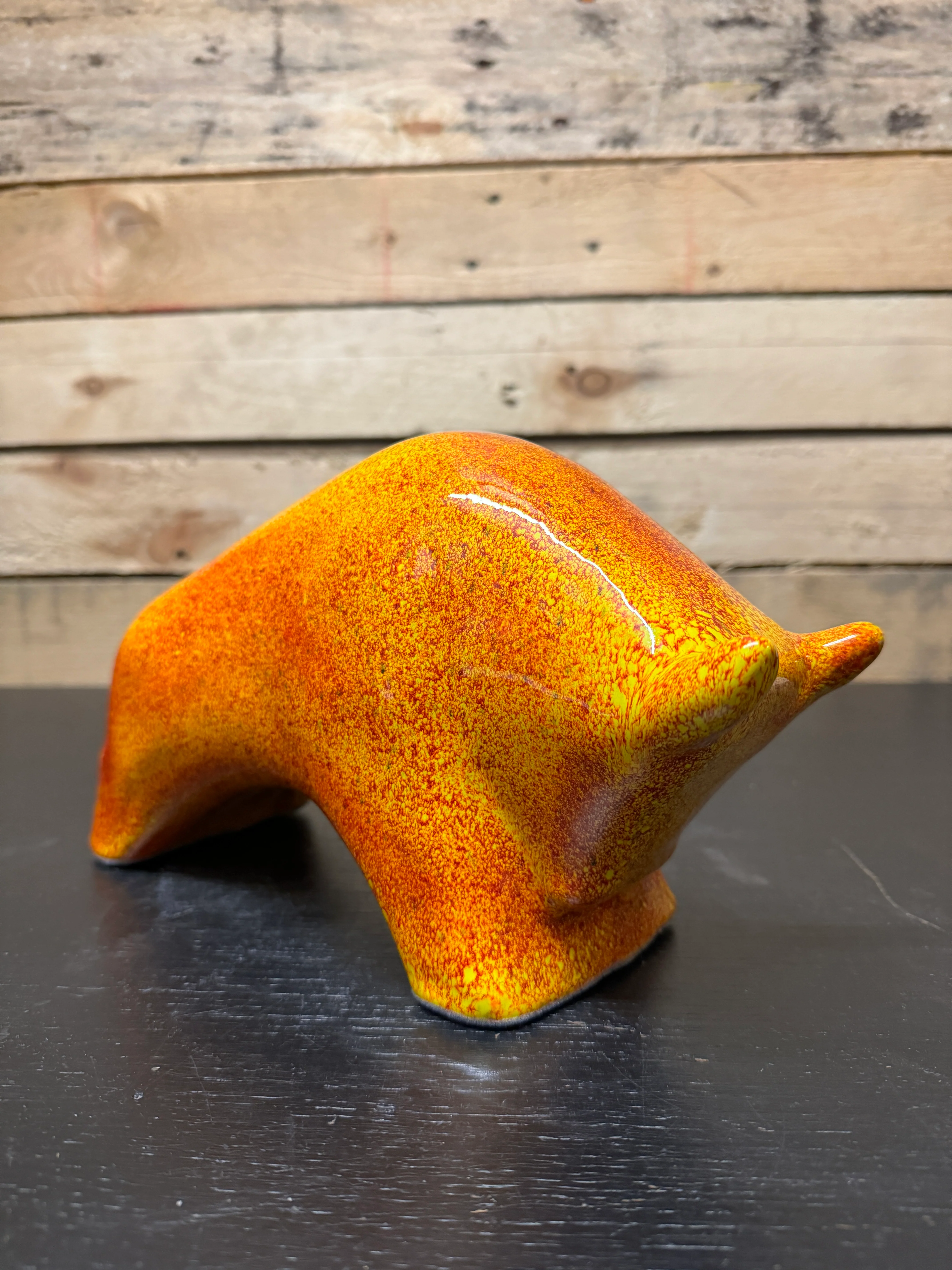 Otto Keramik Ceramic Bull West German Pottery Fat Lava - Image 6