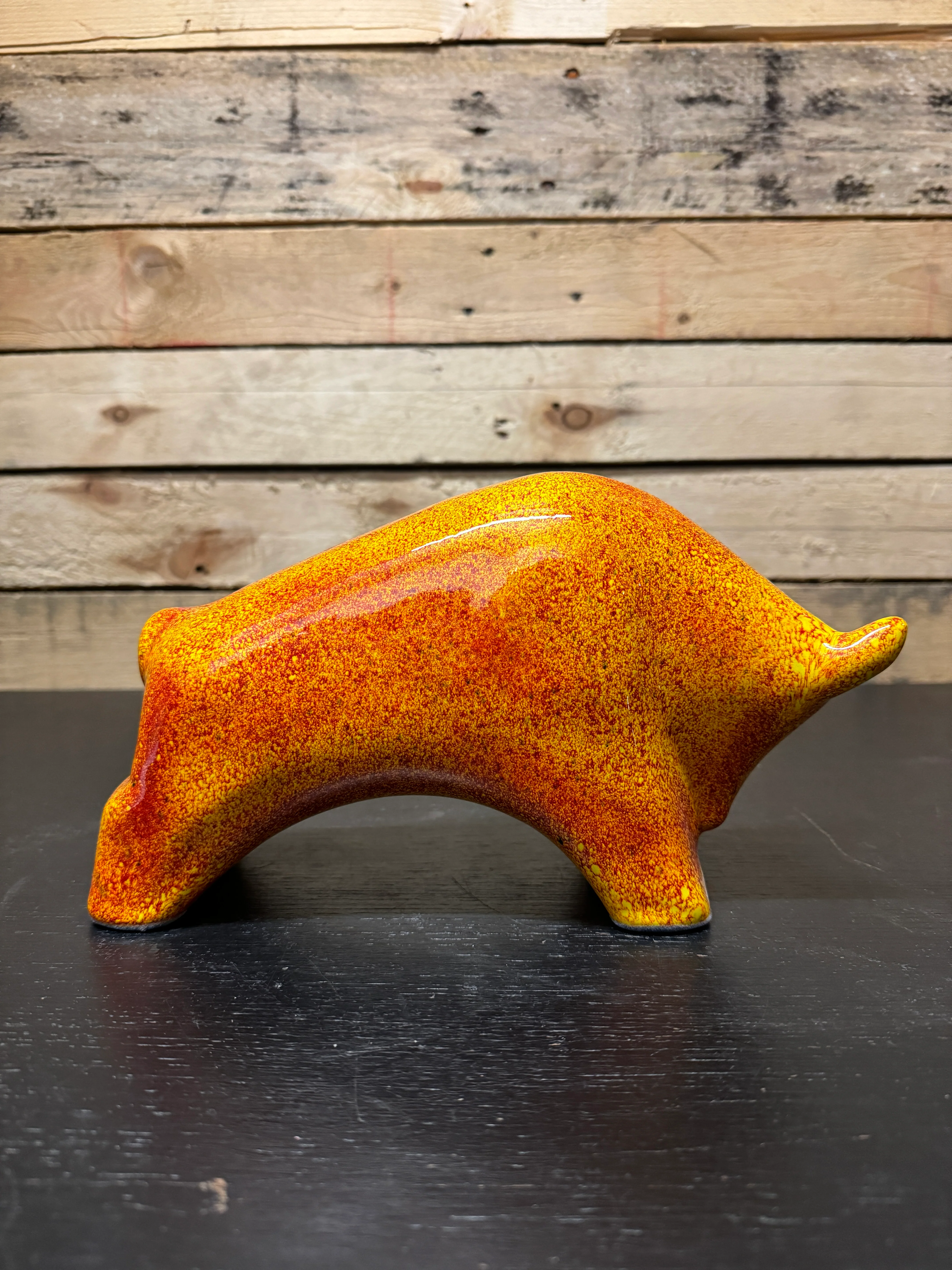 Otto Keramik Ceramic Bull West German Pottery Fat Lava - Image 7